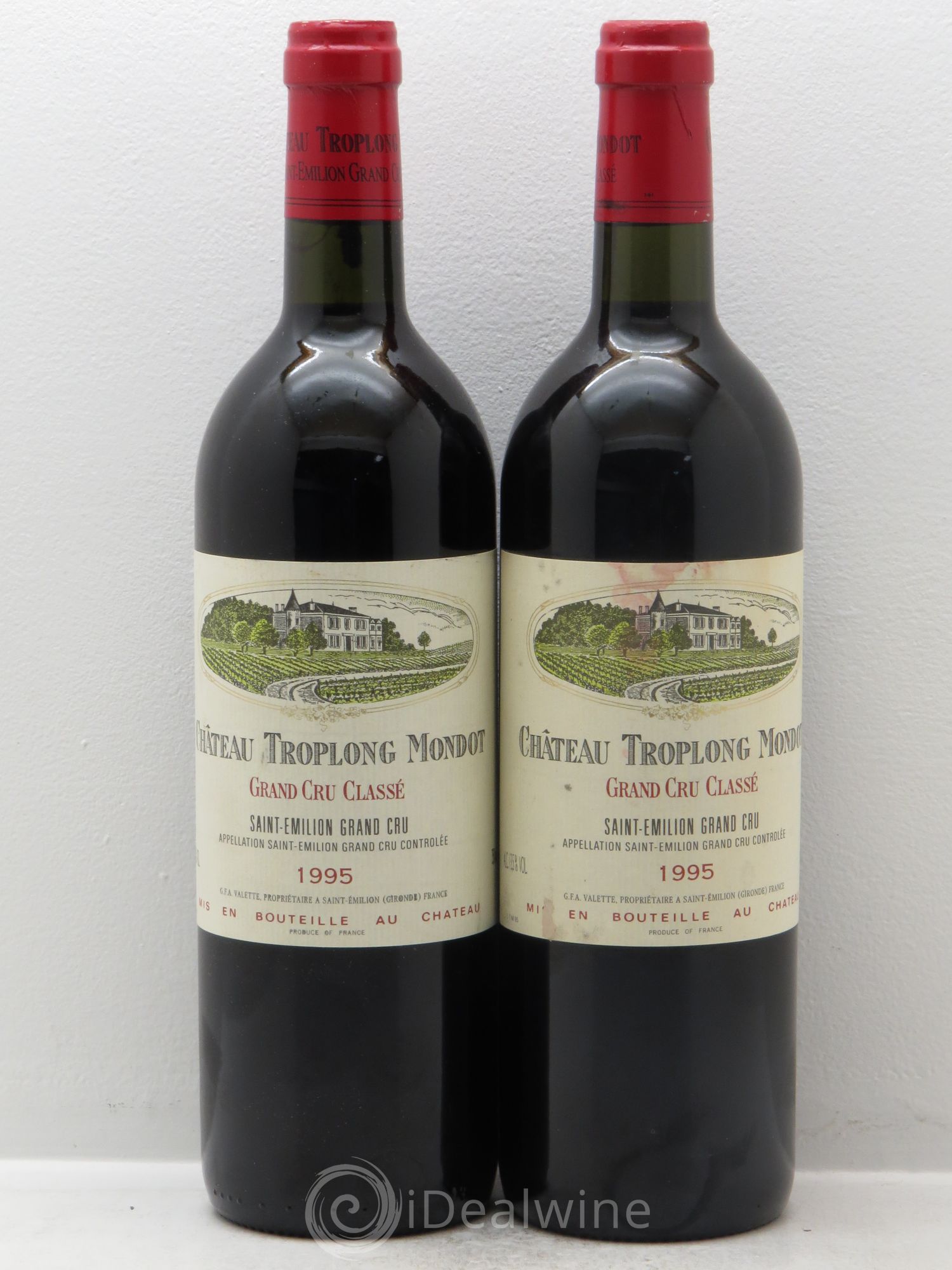 Château Troplong Mondot 1er Grand Cru Classé B 1995 - Lot de 2 bouteilles - 0