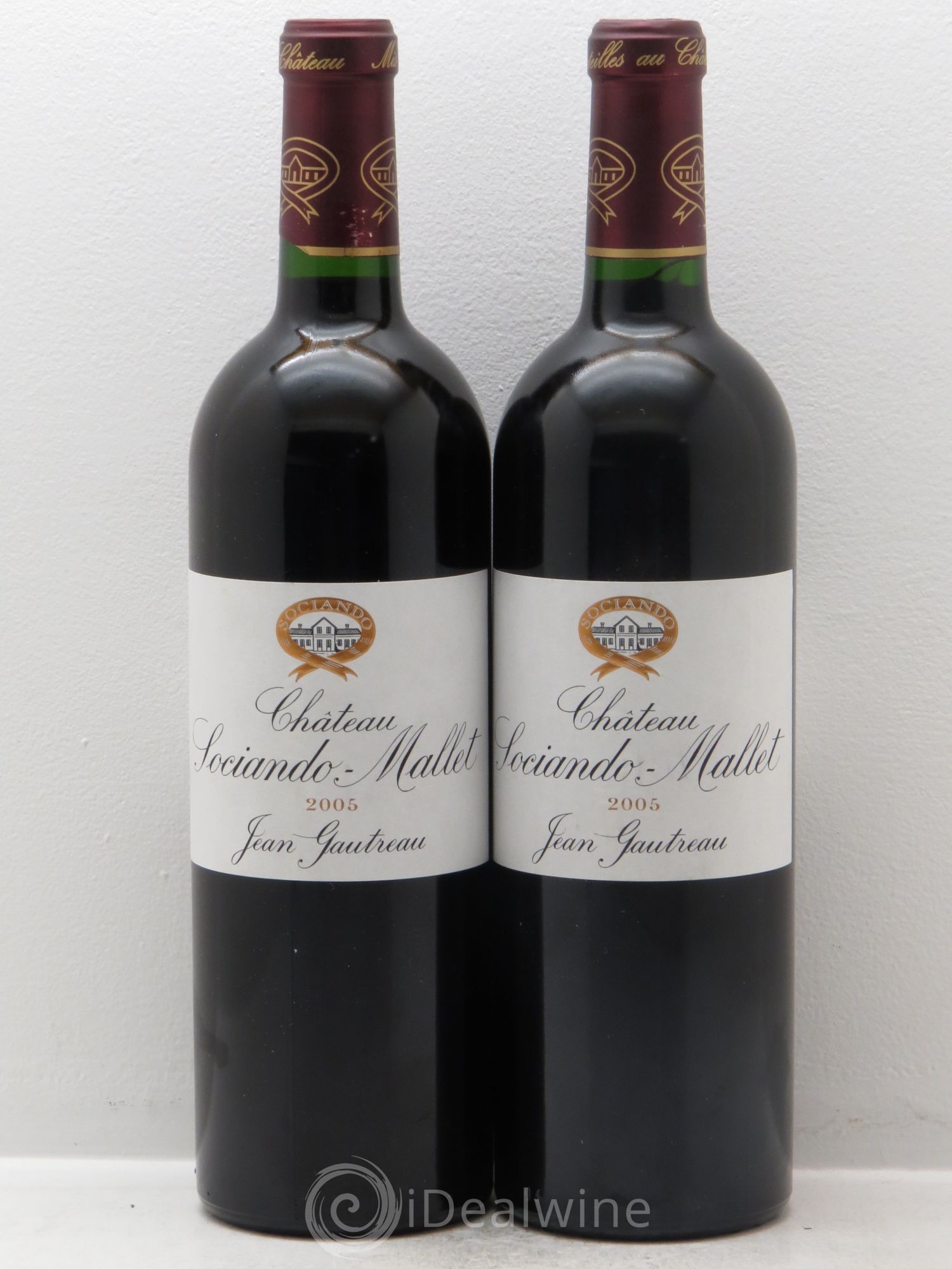 Château Sociando Mallet 2005 - Lot de 2 bouteilles - 0