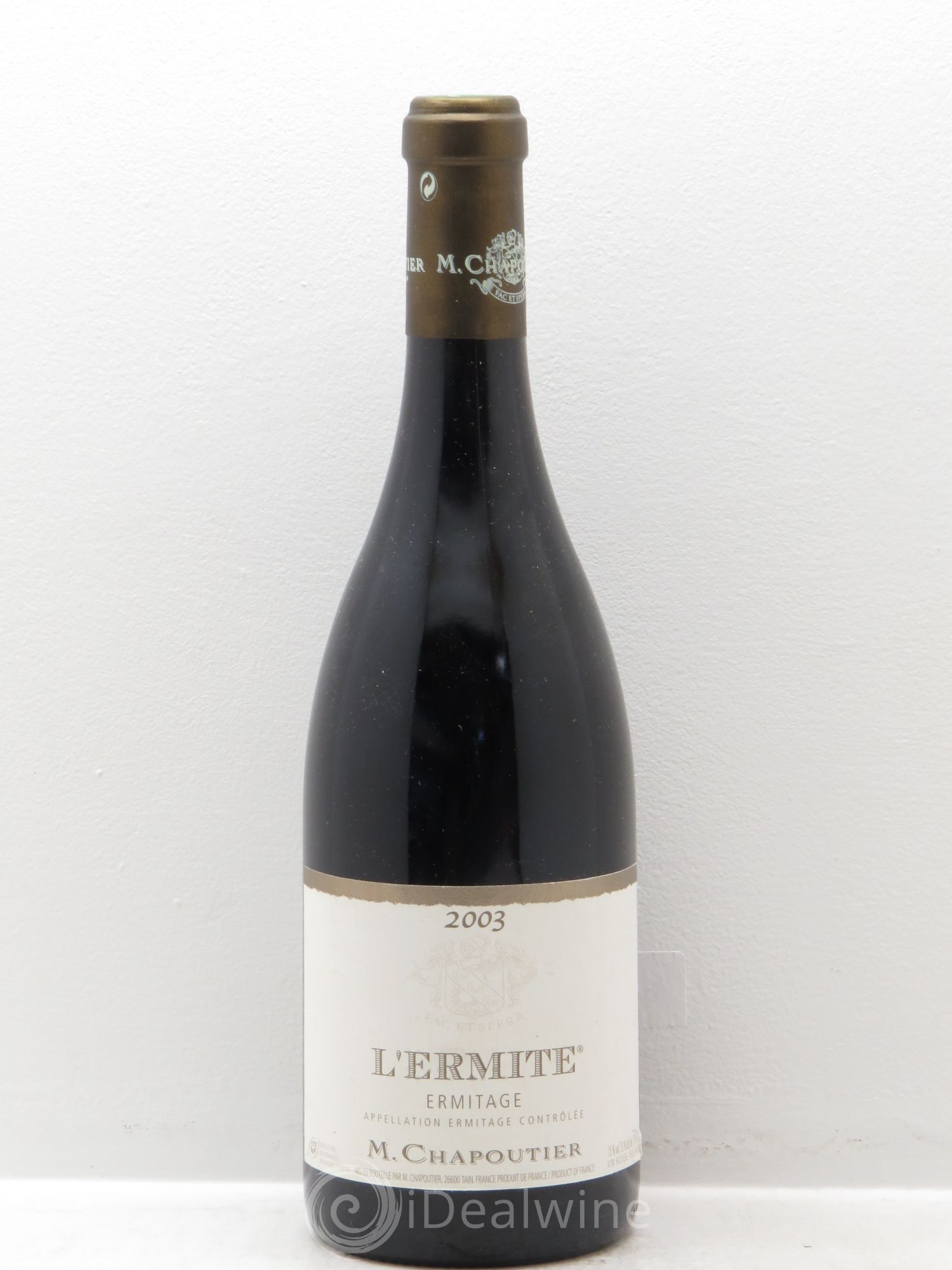 Hermitage Ermitage l'Ermite Chapoutier 2003 - Lot de 1 bouteille - 0
