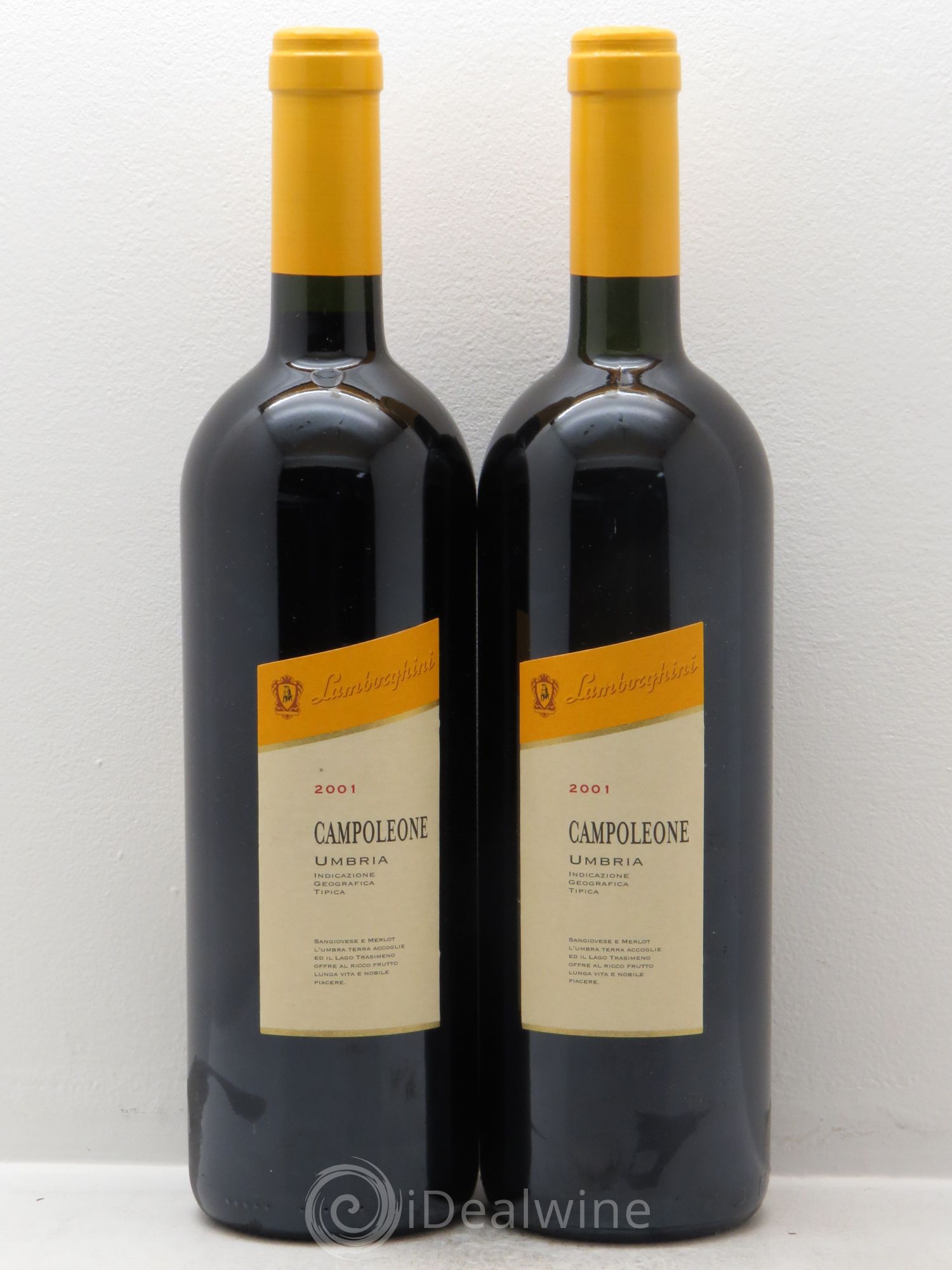 Campoleone Rosso Lamborghini 2001 - Lot de 2 bouteilles - 0