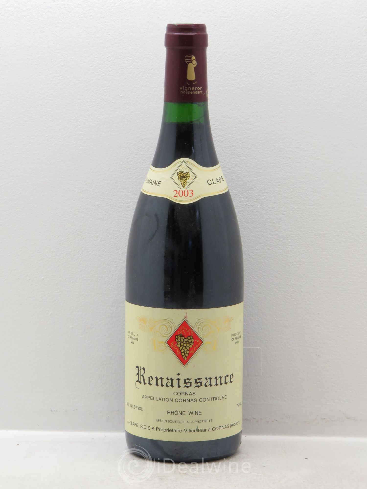 Cornas Renaissance Auguste Clape 2003 - Posten von 1 Flasche - 0