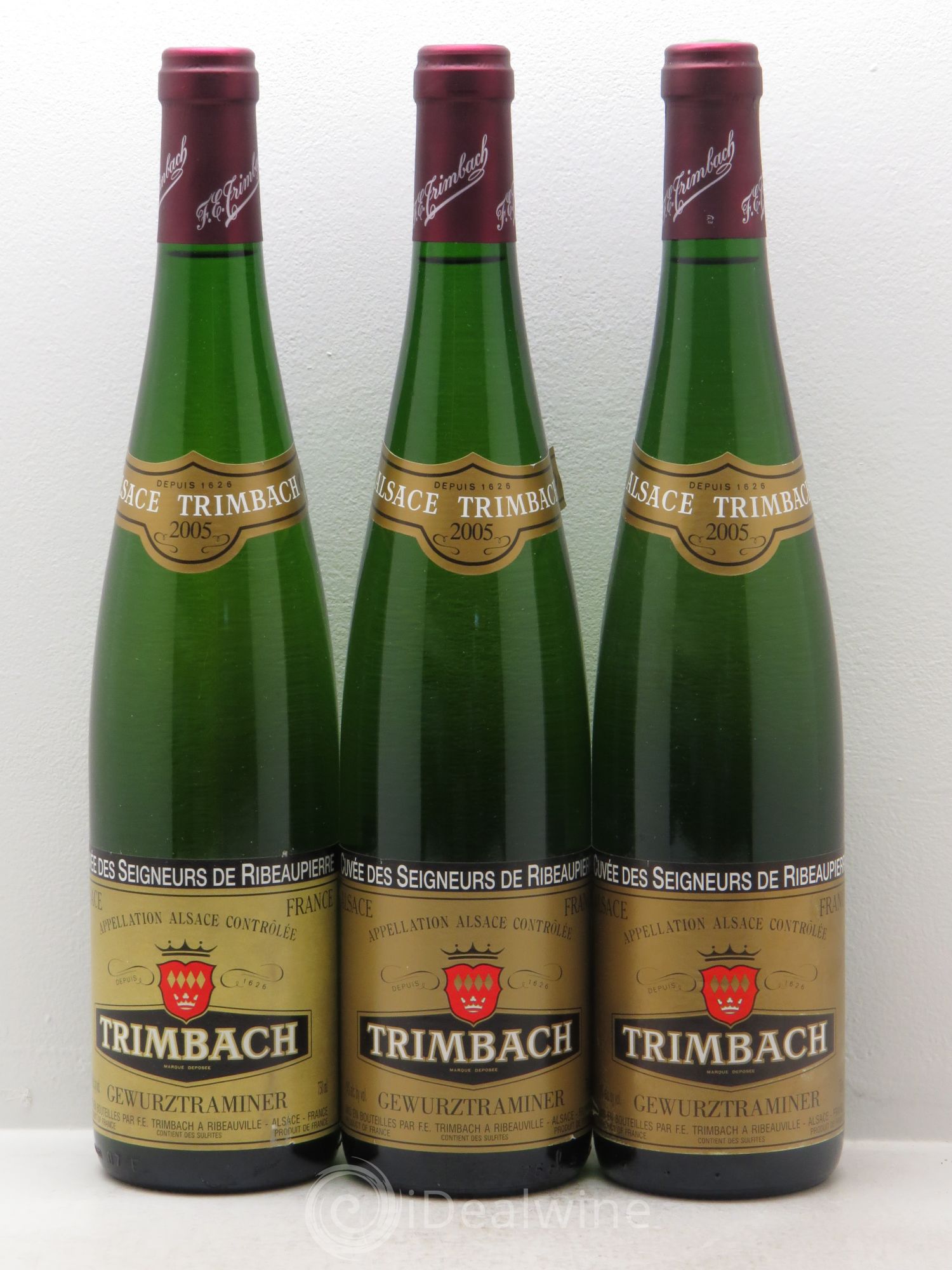 Alsace Gewurztraminer Seigneurs de Ribeaupierre Trimbach (Domaine) 2005 - Lot de 3 bouteilles - 0