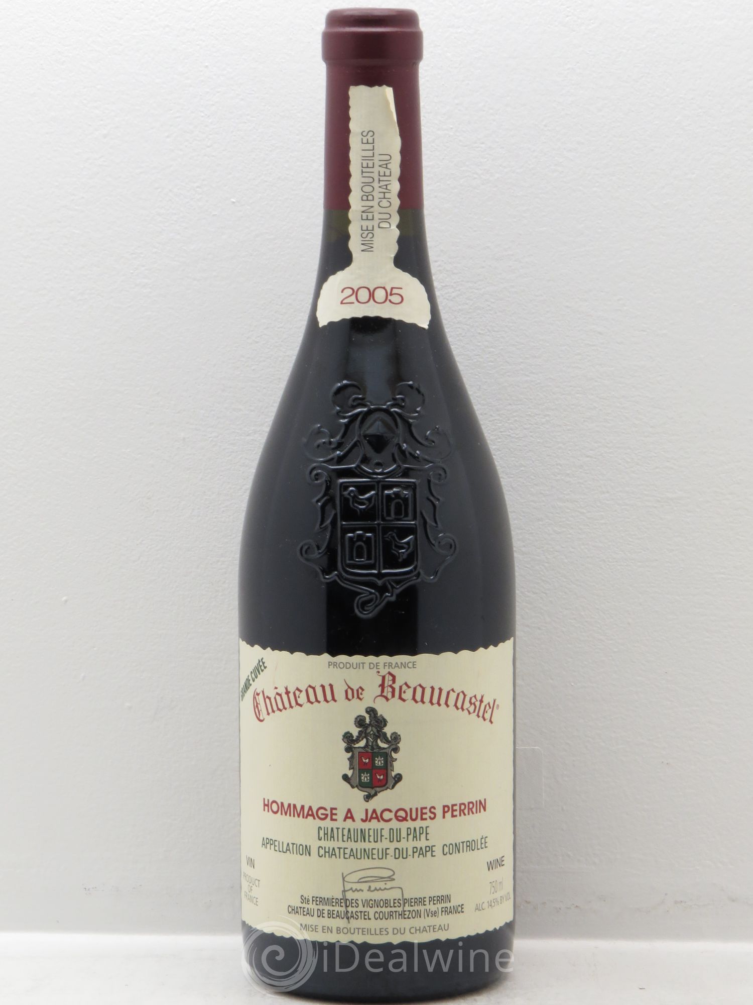 Châteauneuf-du-Pape Château de Beaucastel Hommage à Jacques Perrin Famille Perrin 2005 - Lot de 1 bouteille - 0