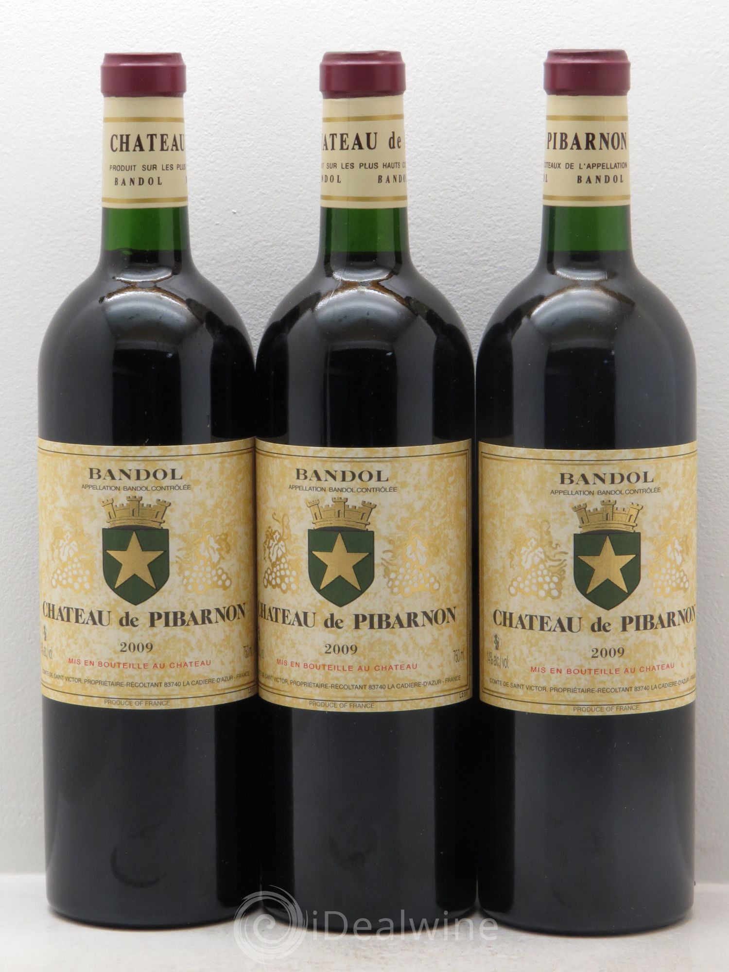 Bandol Château de Pibarnon Comte de Saint-Victor 2009 - Lot de 3 bouteilles - 0