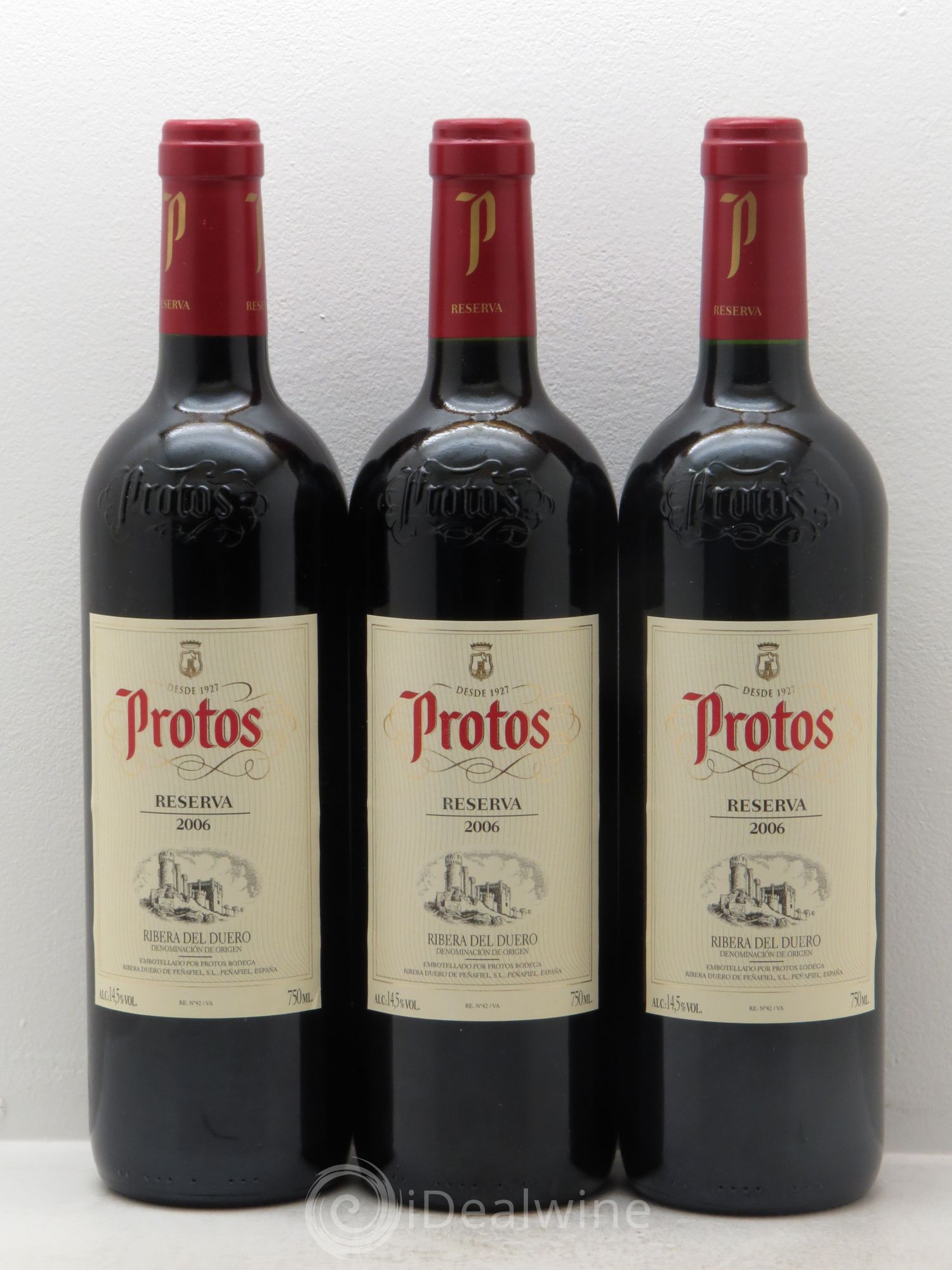 Ribera Del Duero DO Protos Riserva 2006 - Lot of 3 bottles - 0