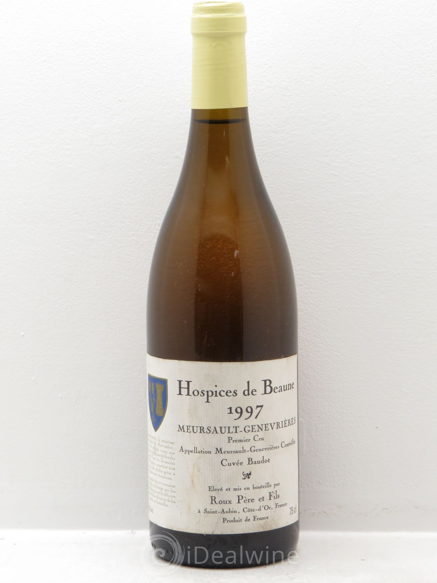 Meursault 1er Cru Cuvée Baudot - Hospices de Beaune - Domaine Roux père et fils 1997 - Posten von 1 Flasche - 0