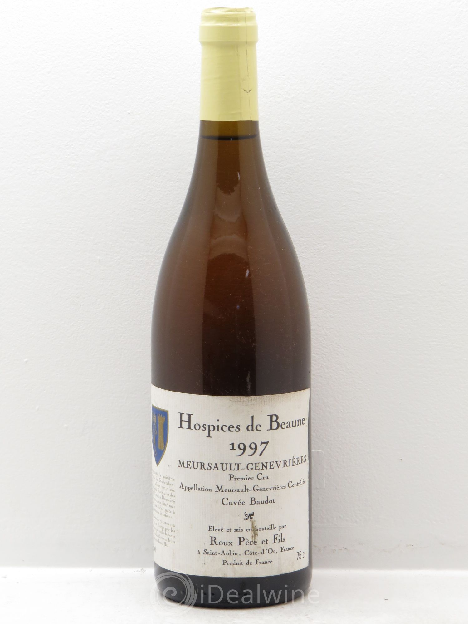 Meursault 1er Cru Cuvée Baudot - Hospices de Beaune - Domaine Roux père et fils 1997 - Posten von 1 Flasche - 0