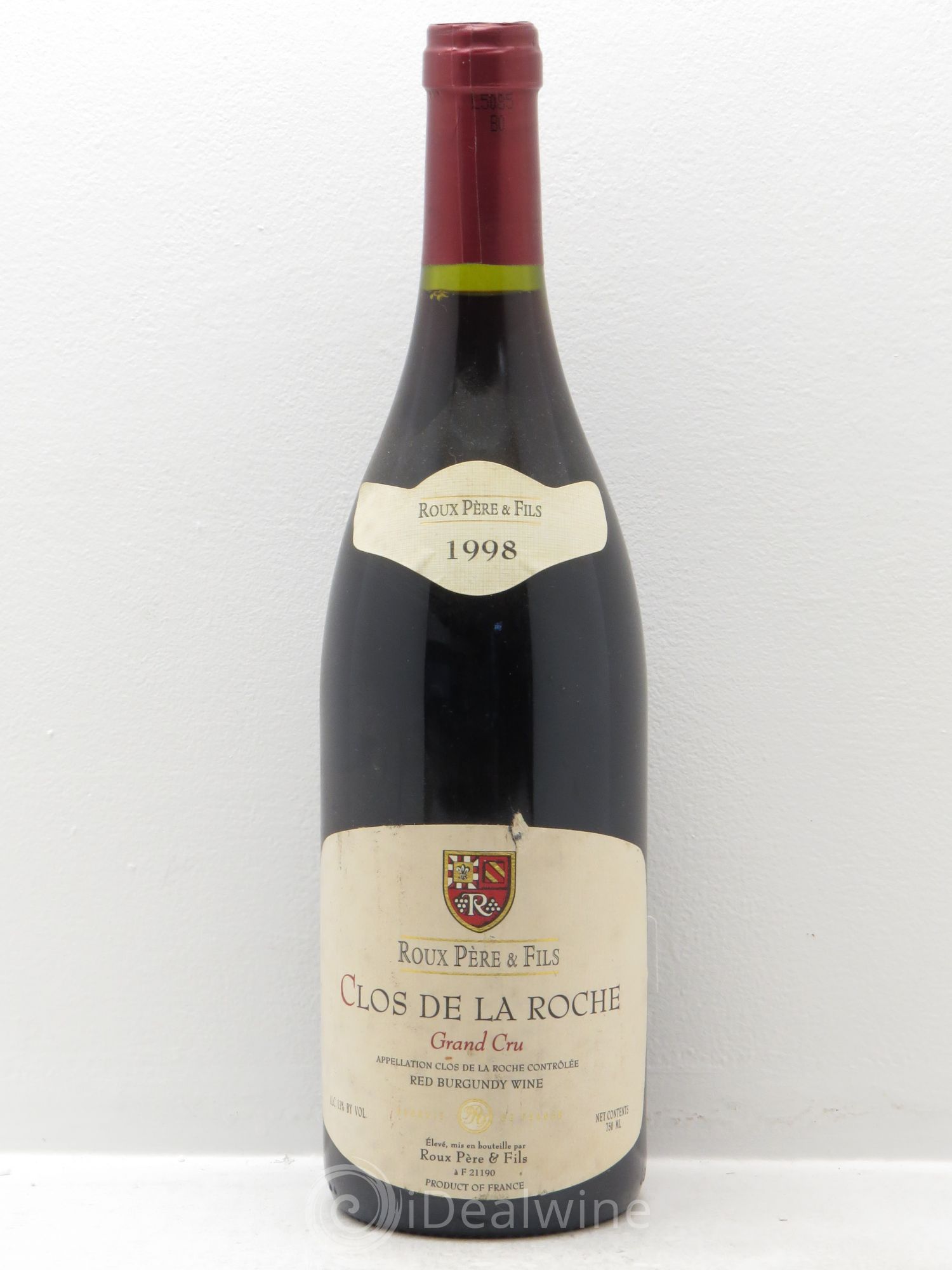 Clos de la Roche Grand Cru Domaine Roux père et fils (sans prix de réserve) 1998 - Posten von 1 Flasche - 0