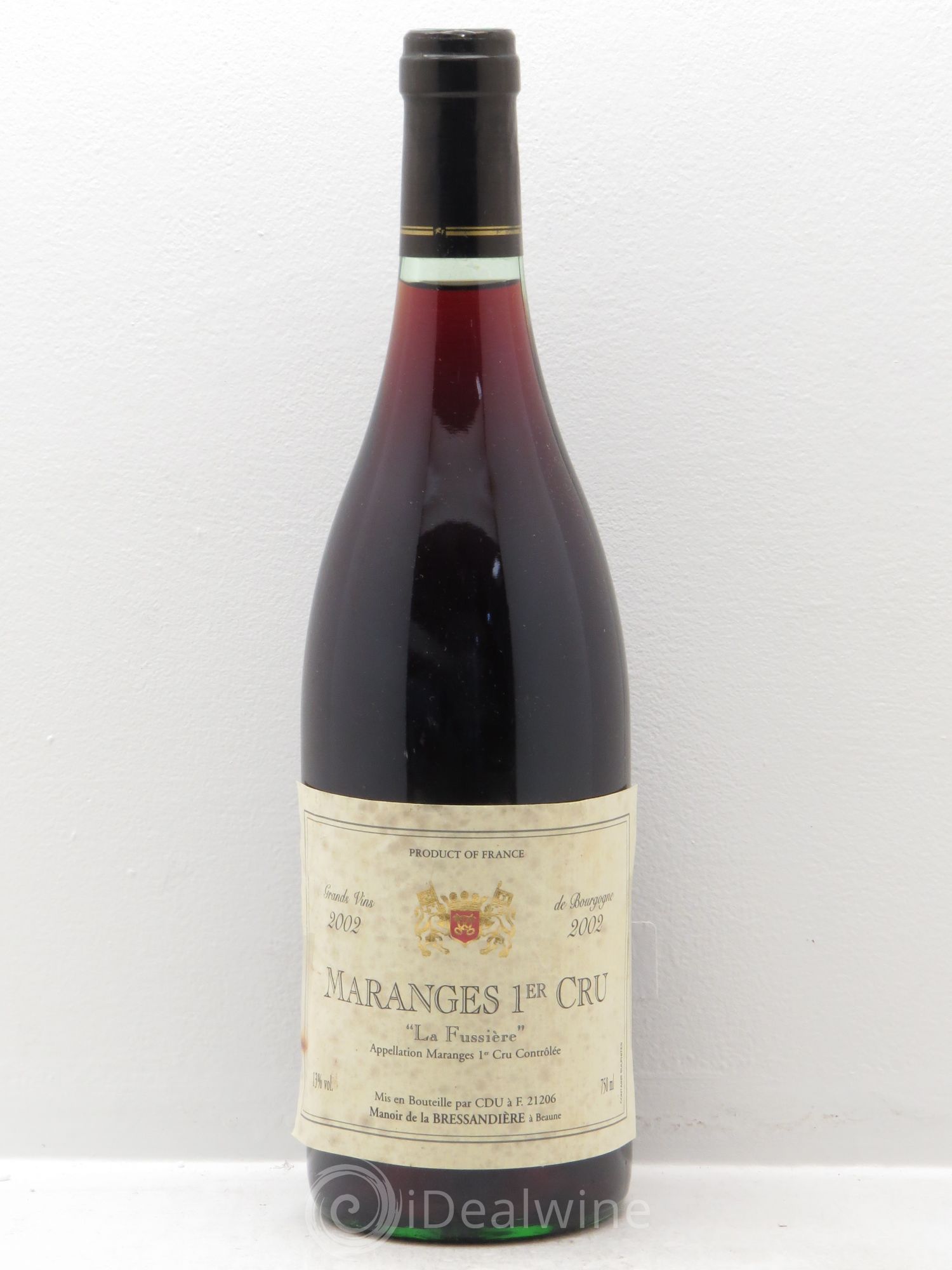 Maranges 1er Cru Manoire de La Bressandière 2002 - Posten von 1 Flasche - 0