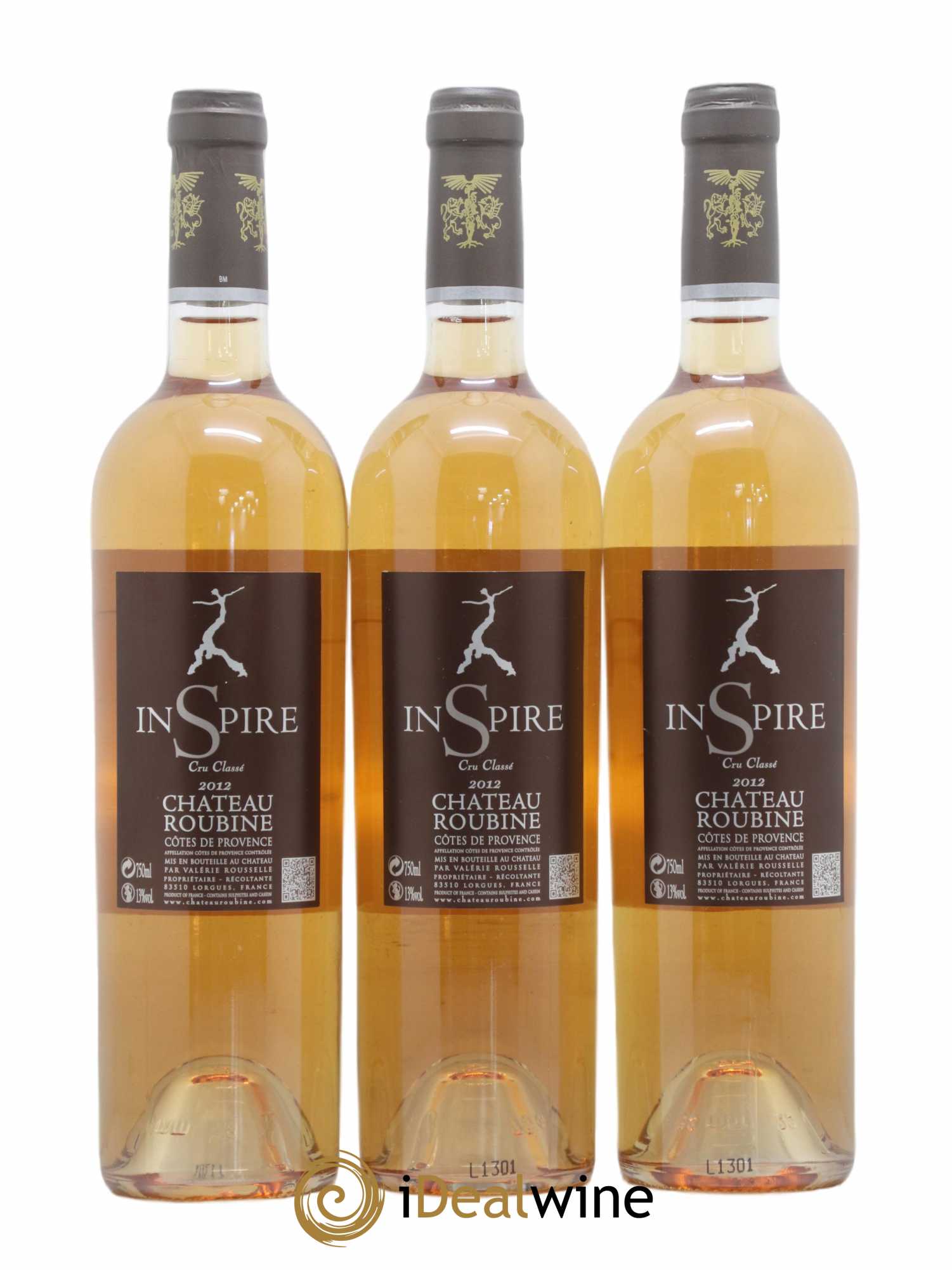 Côtes de Provence Château Roubine 2012 - Lot de 3 bouteilles - 1