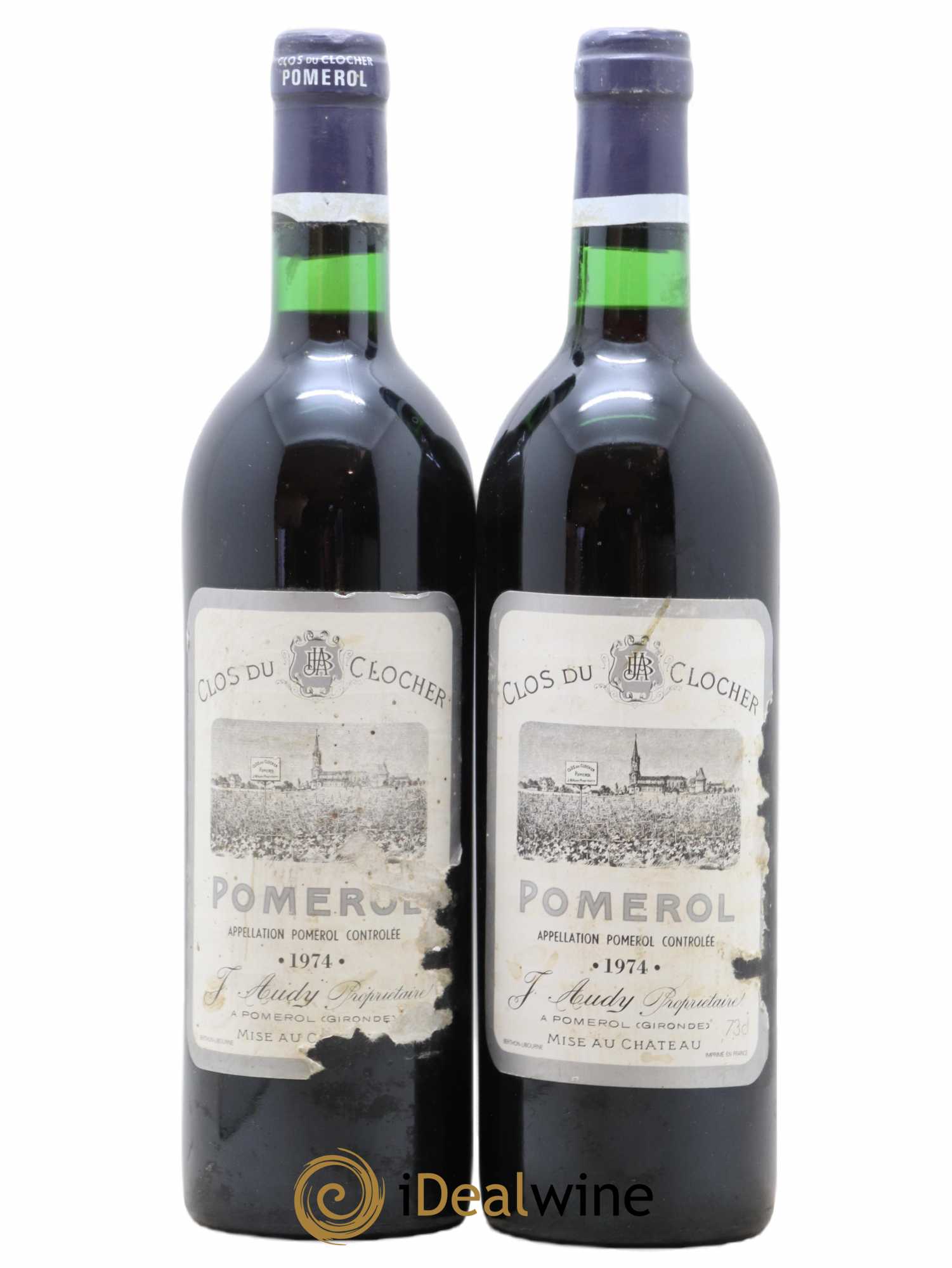 Clos du Clocher 1974 - Lot de 2 bouteilles - 0