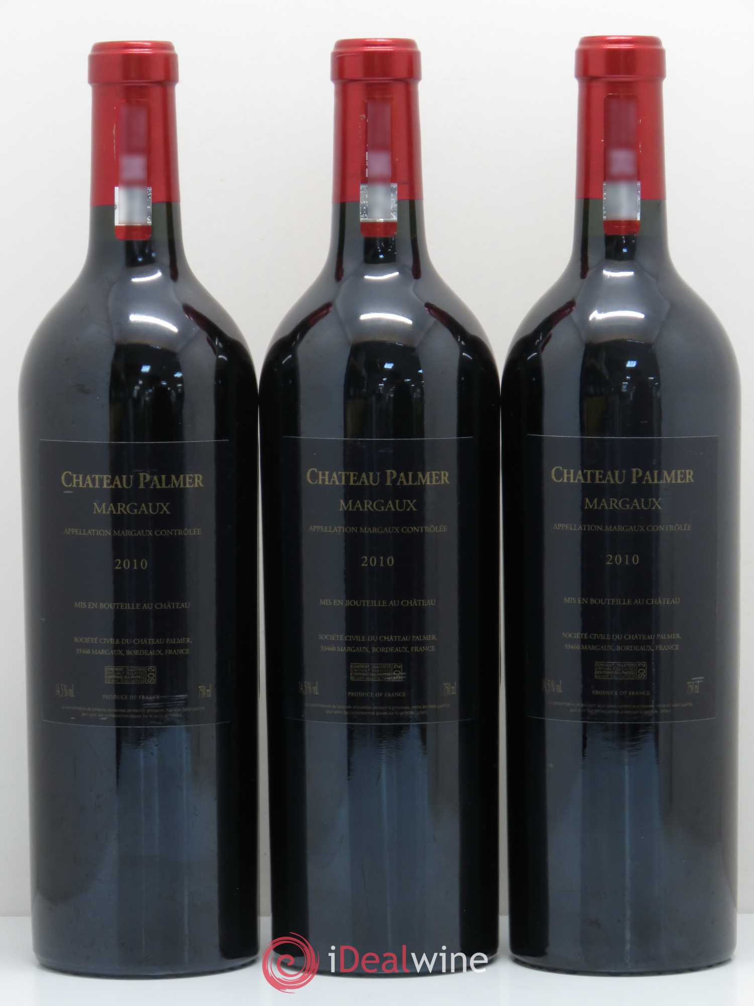 Château Palmer 3ème Grand Cru Classé 2010 - Lot de 3 bouteilles - 1