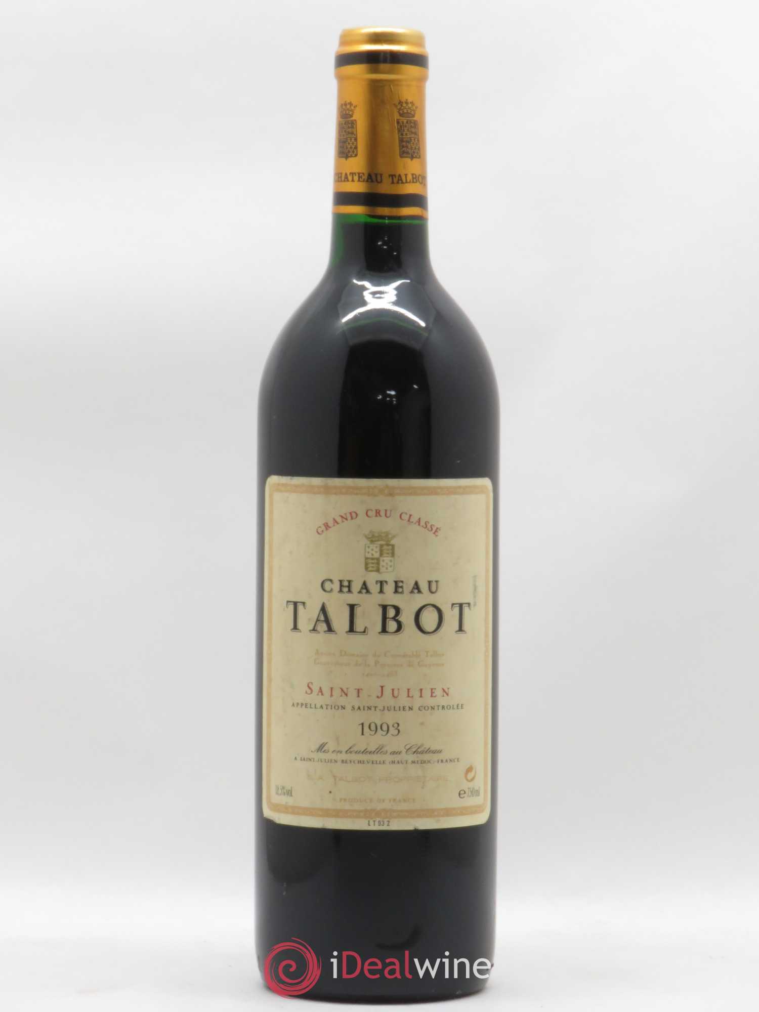 Château Talbot 4ème Grand Cru Classé 1993 - Lot de 1 bouteille - 0