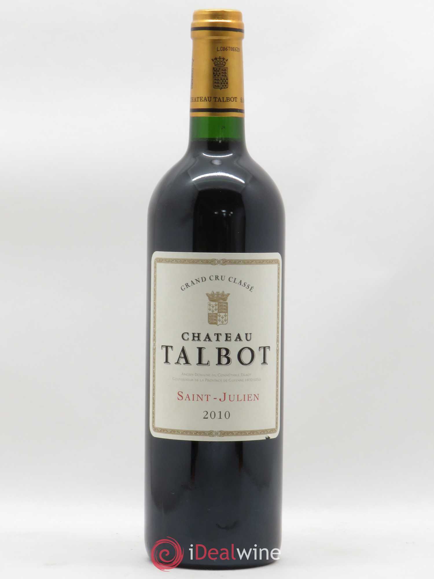 Château Talbot 4ème Grand Cru Classé 2010 - Lot de 1 bouteille - 0