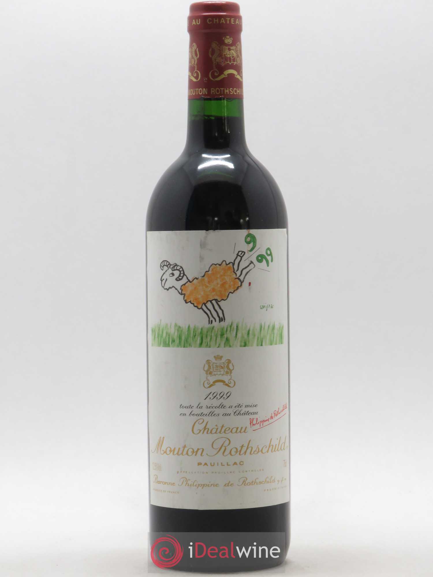 Château Mouton Rothschild 1er Grand Cru Classé 1999 - Lot de 1 bouteille - 0