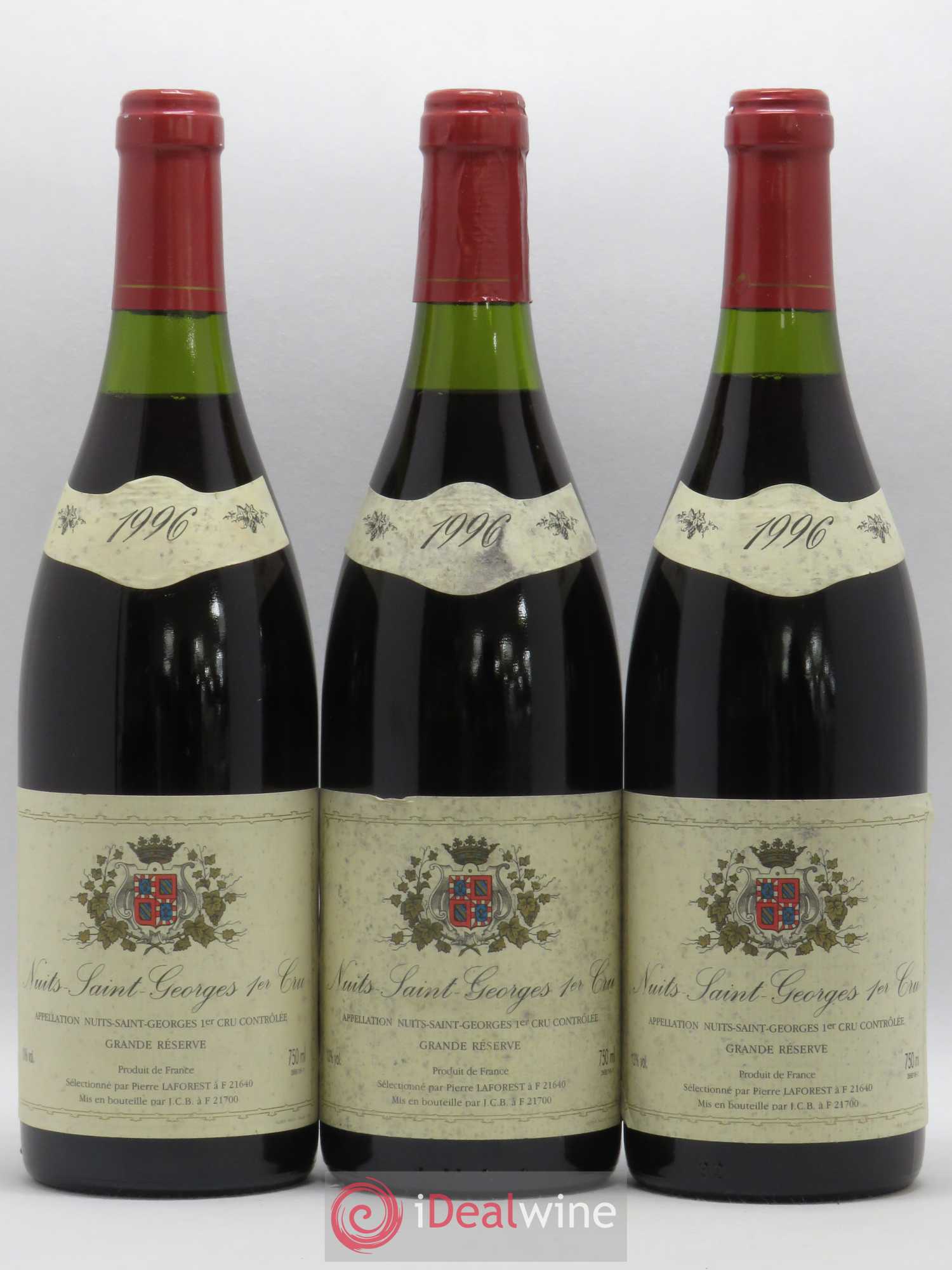 Nuits-Saint-Georges 1er Cru Grande Réserve Pierre Laforest 1996 - Posten von 3 Flaschen - 0