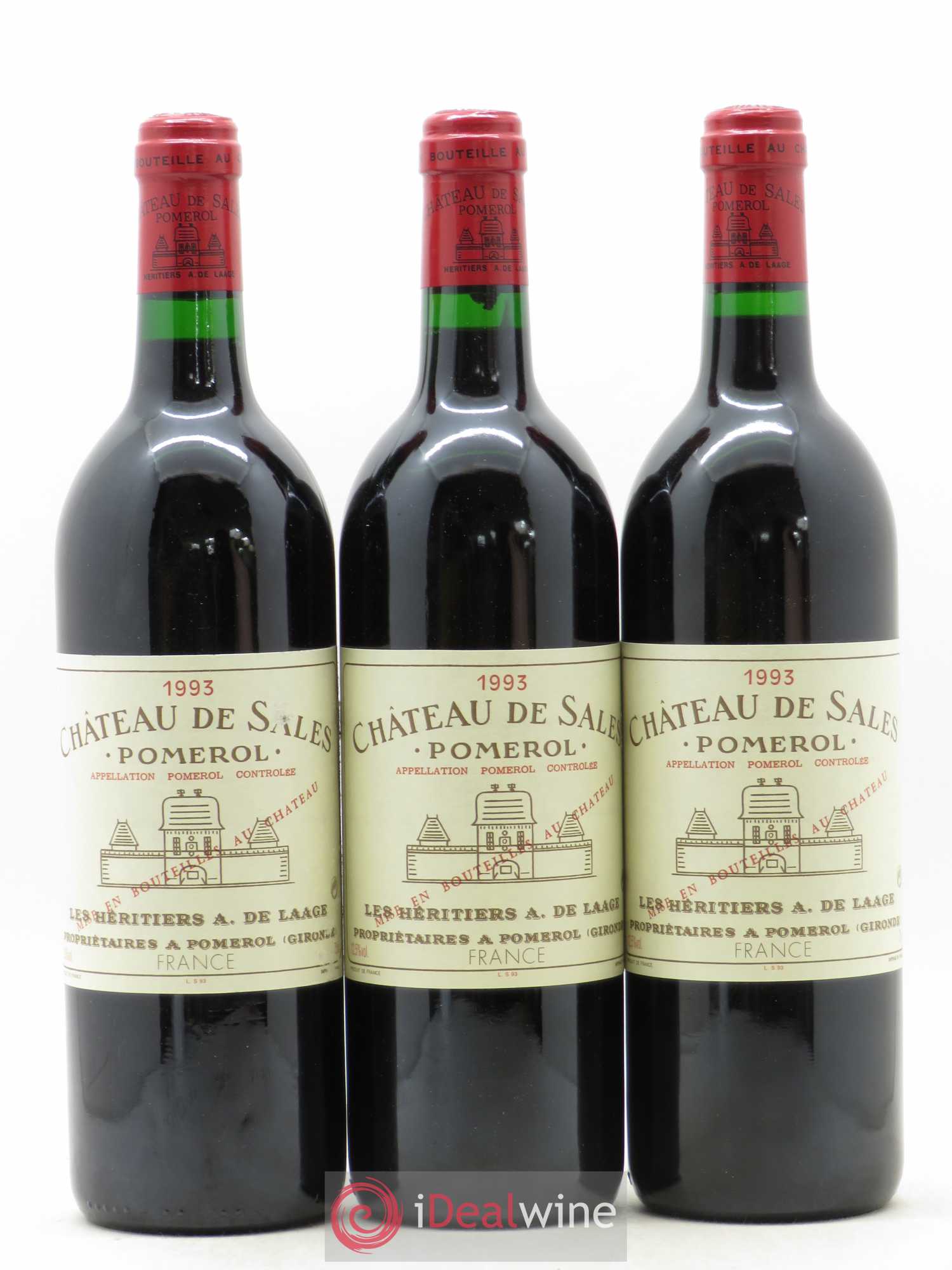 Château de Sales 1993 - Lot de 3 bouteilles - 0