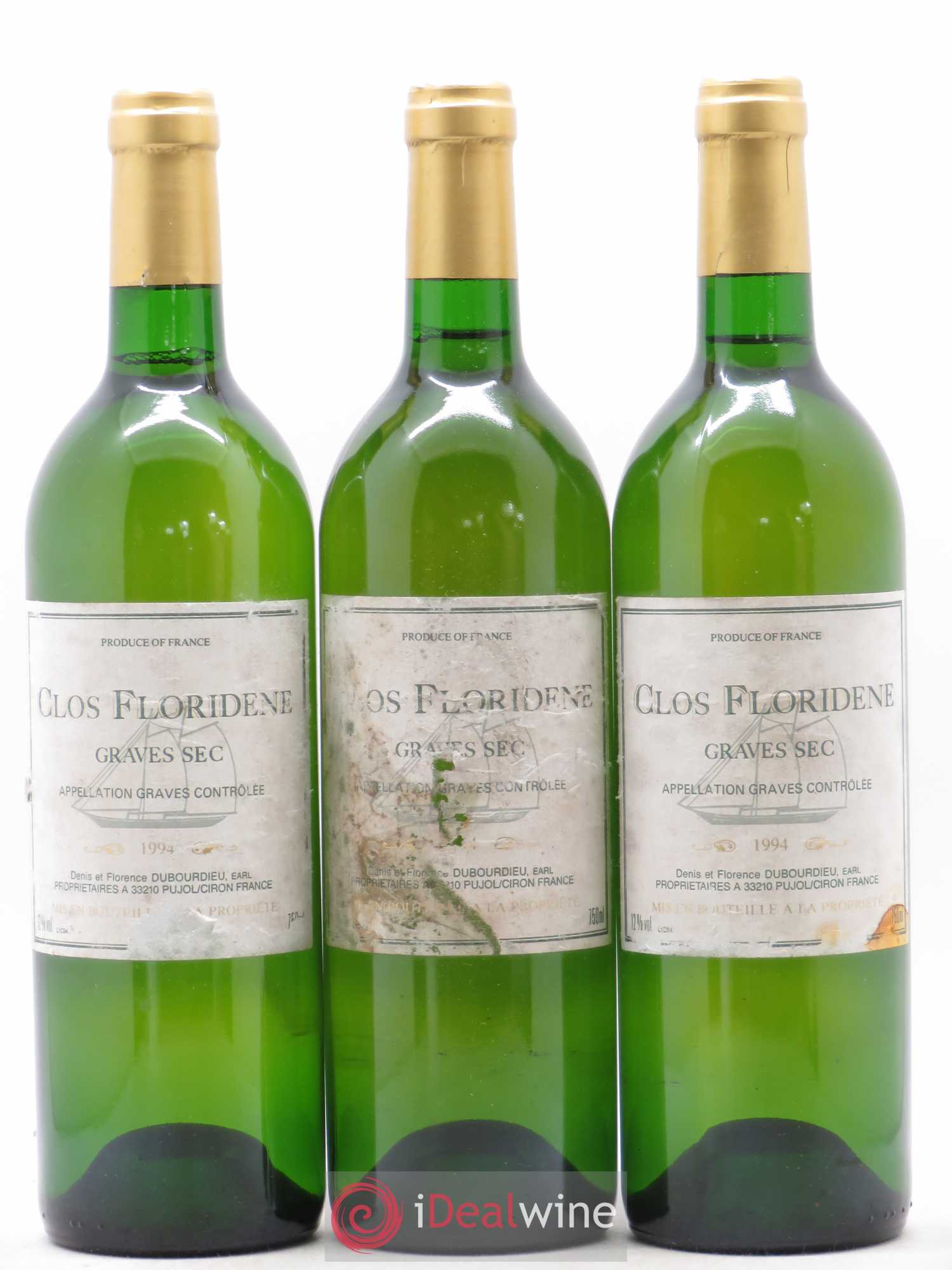 Clos Floridène 1994 - Lot de 3 bouteilles - 0