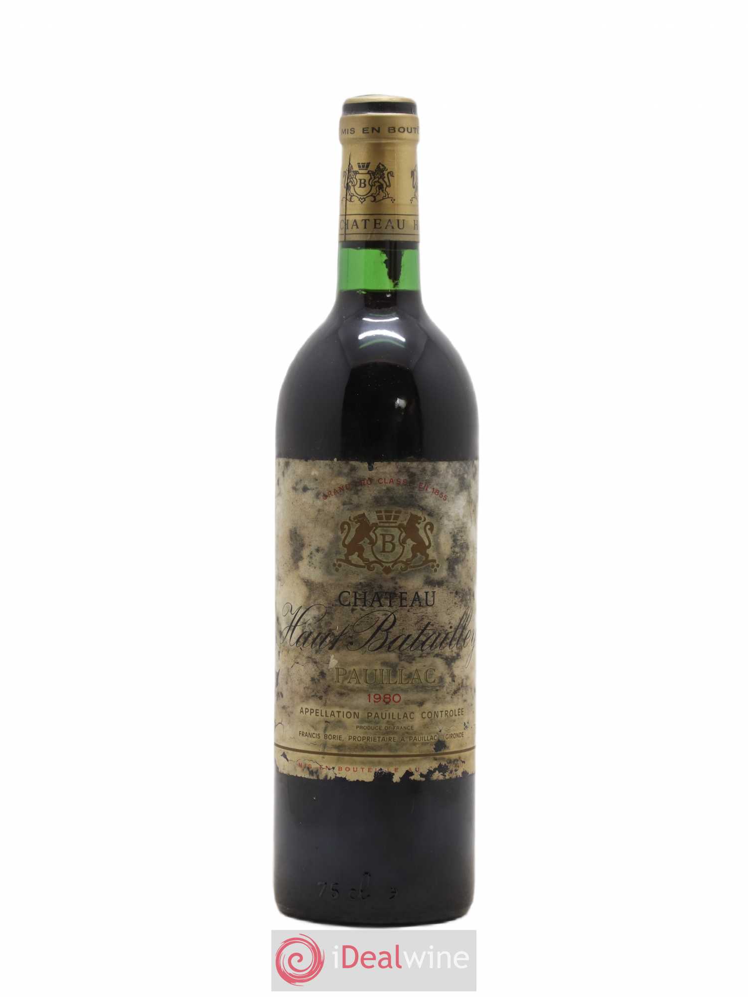 Château Haut Batailley 5ème Grand Cru Classé 1980 - Lot de 1 bouteille - 0