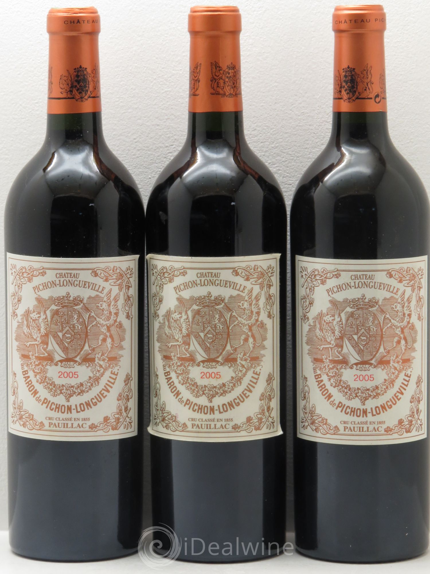 Pichon Longueville Baron 2ème Grand Cru Classé 2005 - Lot de 3 bouteilles - 0