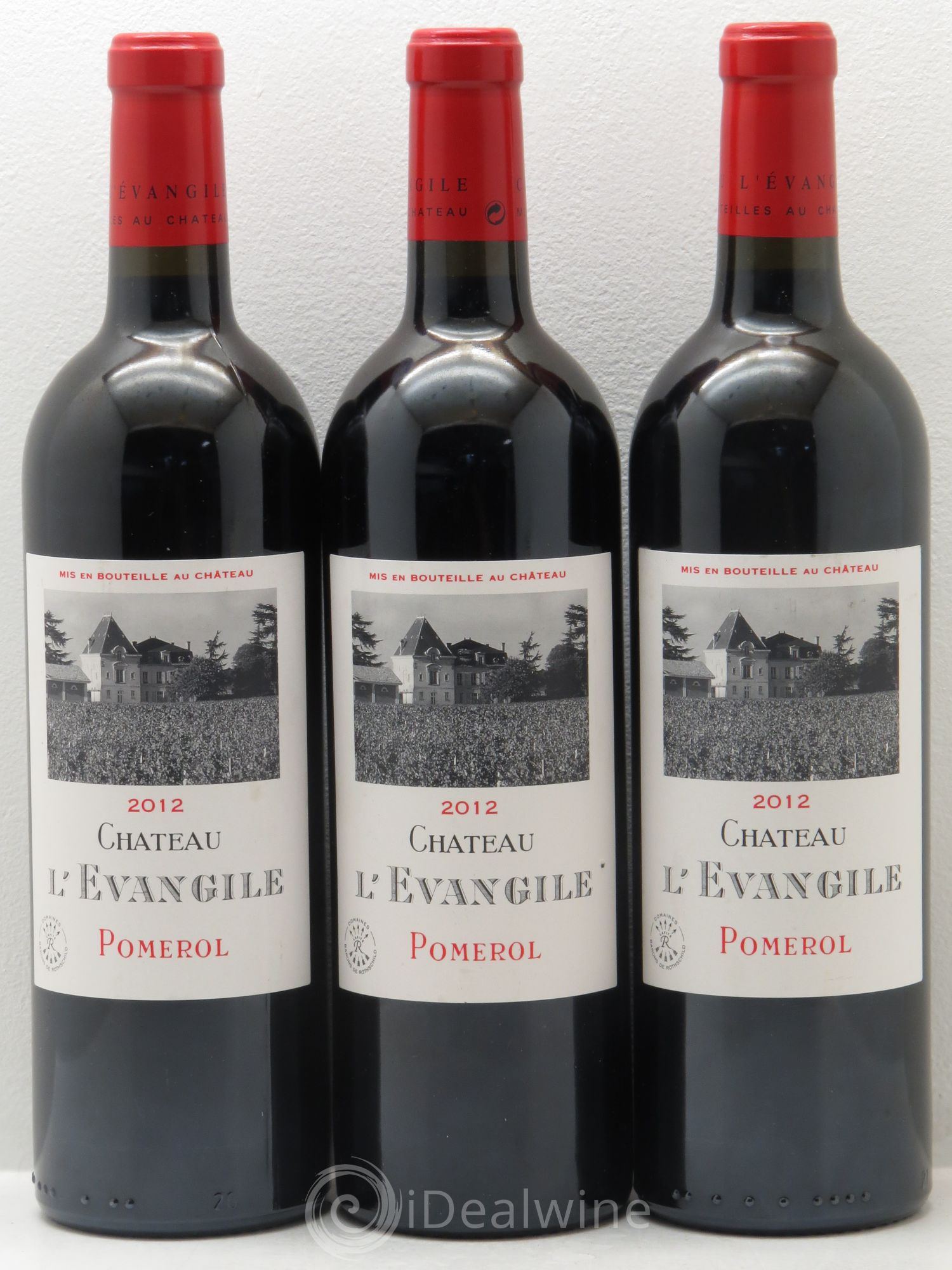 Château l' Évangile 2012 - Lot de 3 bouteilles - 0