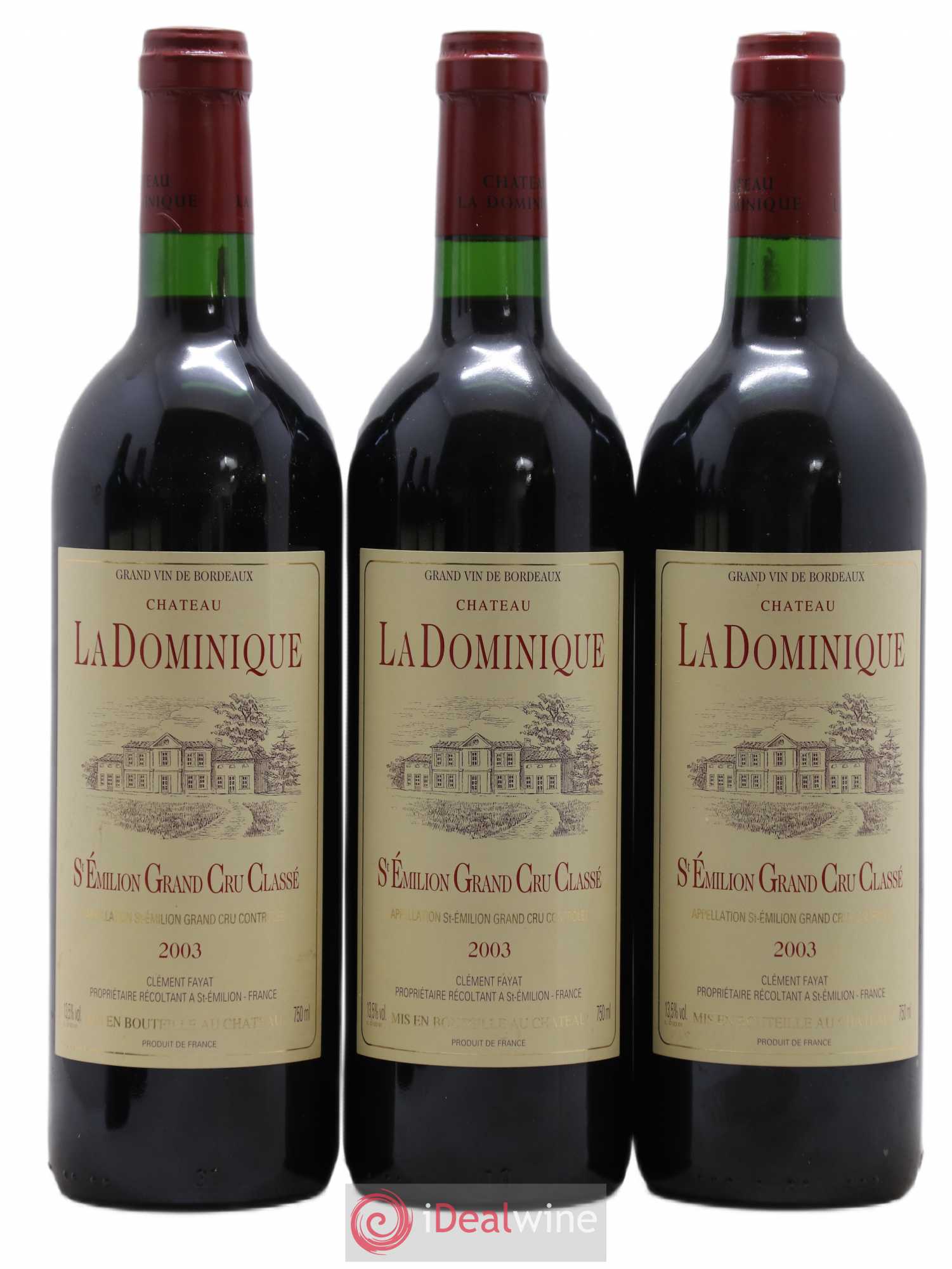 Château la Dominique Grand Cru Classé 2003 - Lot de 6 bouteilles - 1