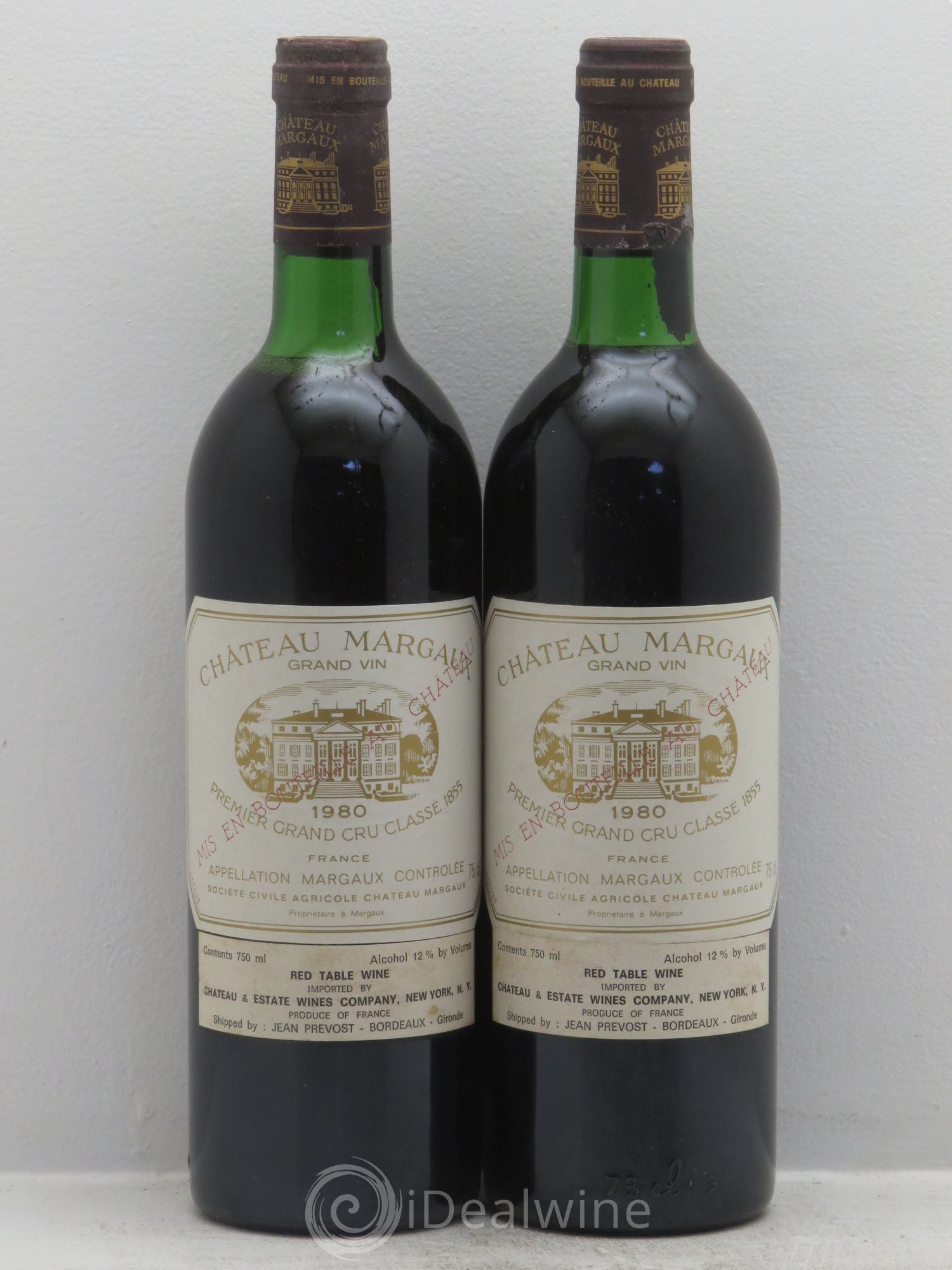 Château Margaux 1er Grand Cru Classé 1980 - Lot de 2 bouteilles - 0