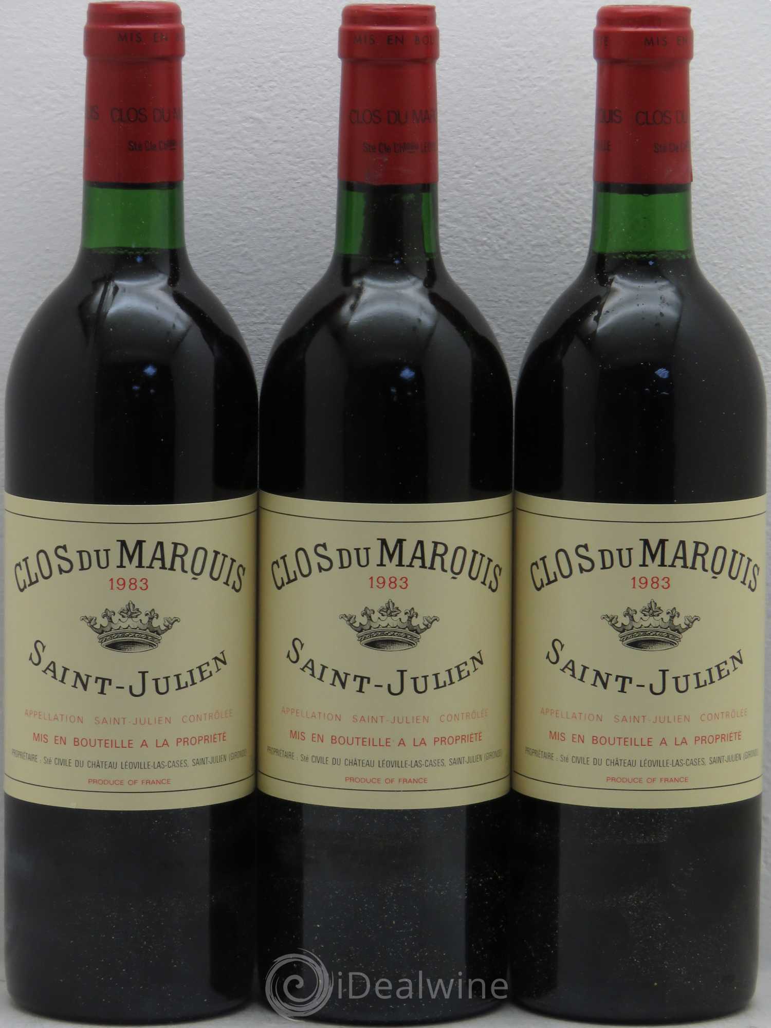 Clos du Marquis (sans prix de réserve) 1983 - Lot de 3 bouteilles - 0