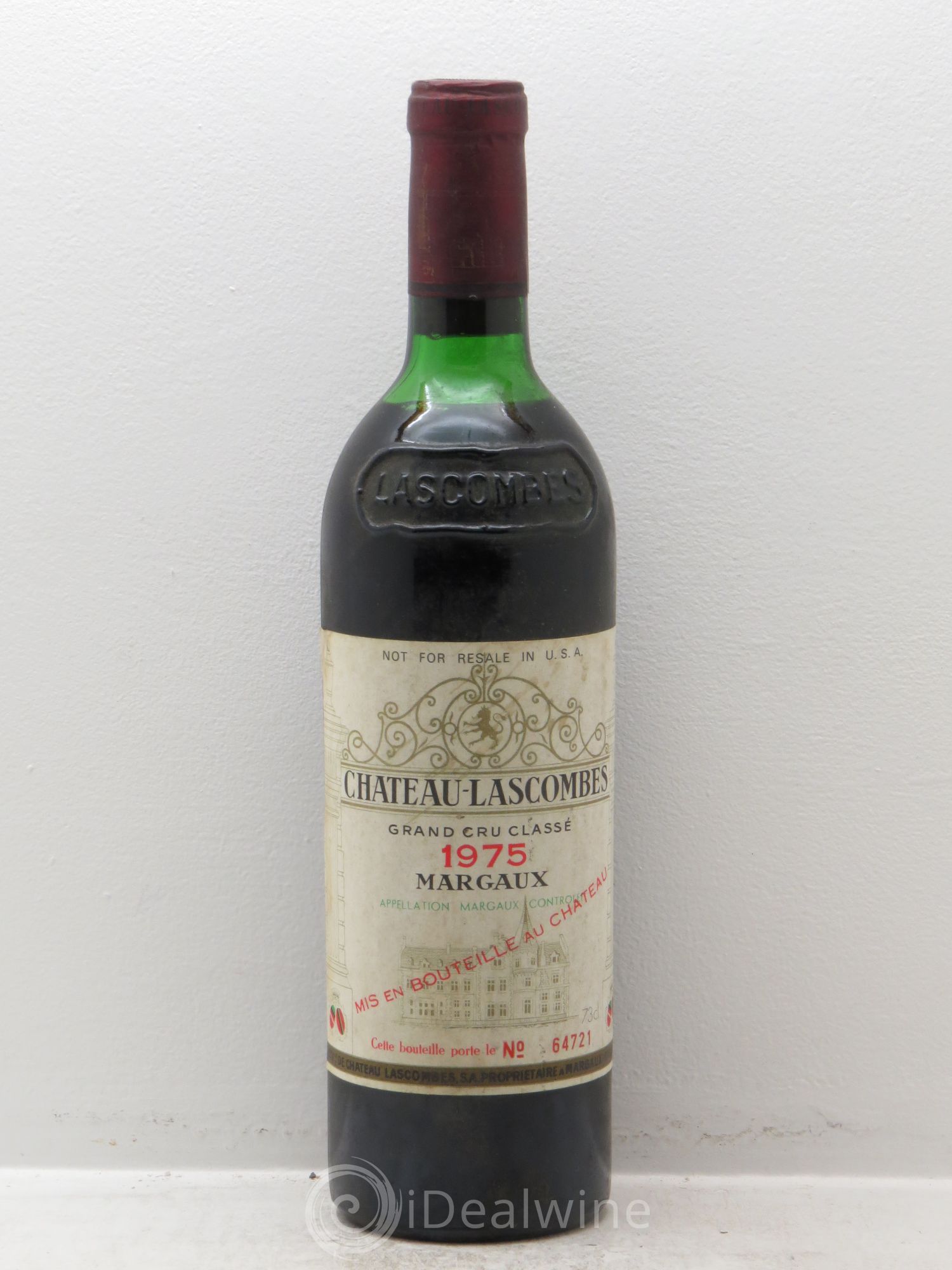 Château Lascombes 2ème Grand Cru Classé 1975 - Lot de 1 bouteille - 0