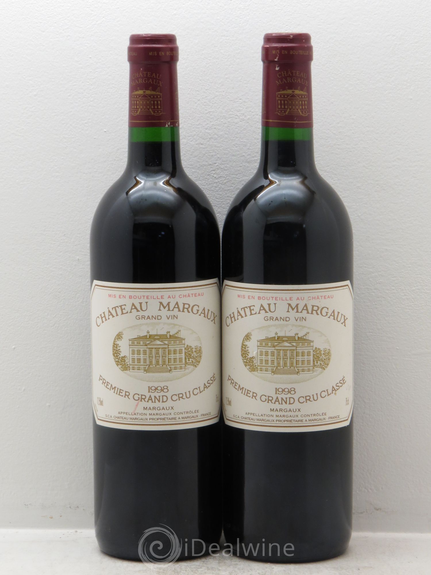 Château Margaux 1er Grand Cru Classé 1998 - Lot de 2 bouteilles - 0