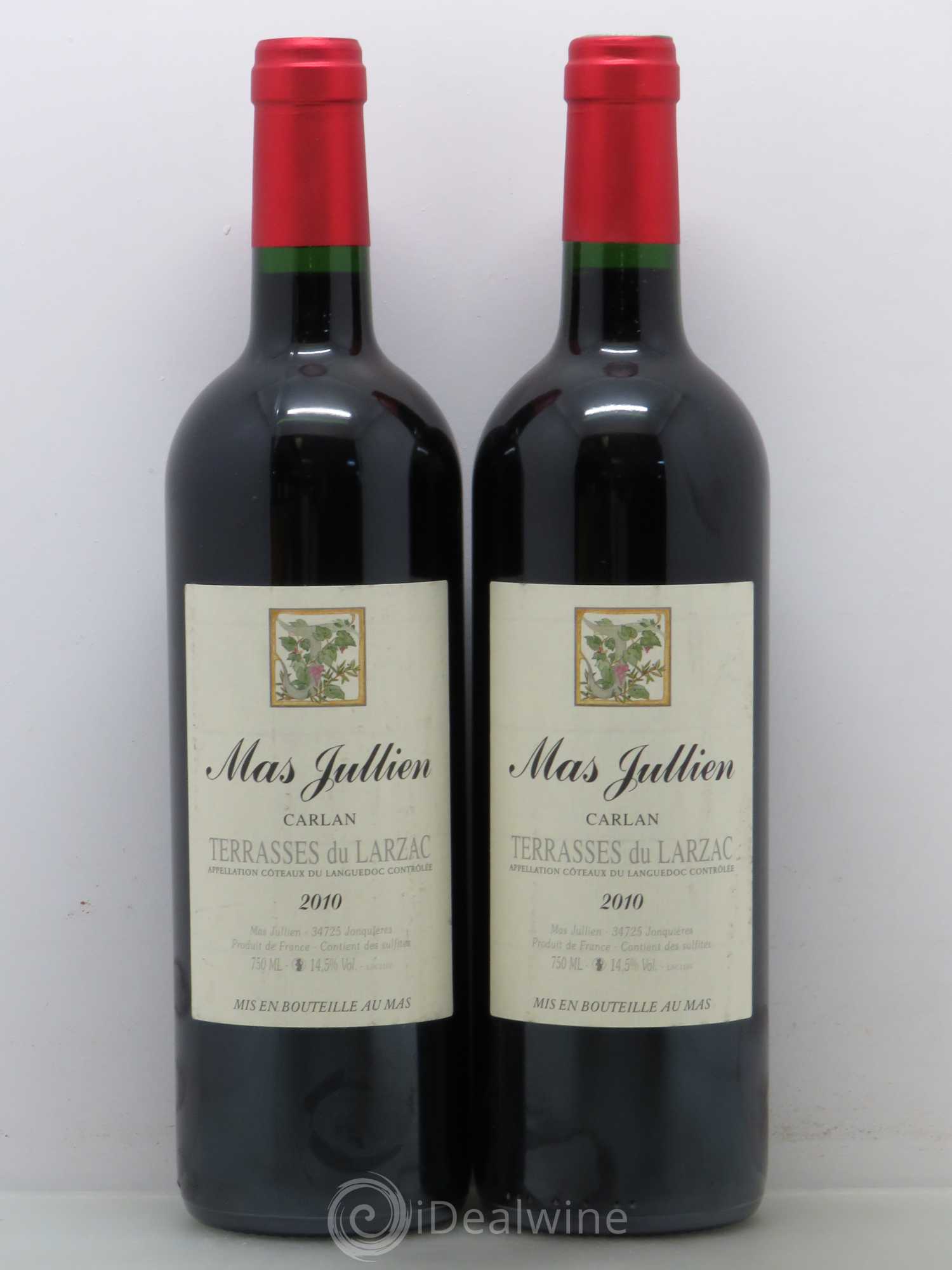 Terrasses du Larzac Mas Jullien Carlan Olivier Jullien 2010 - Lot de 2 bouteilles - 0