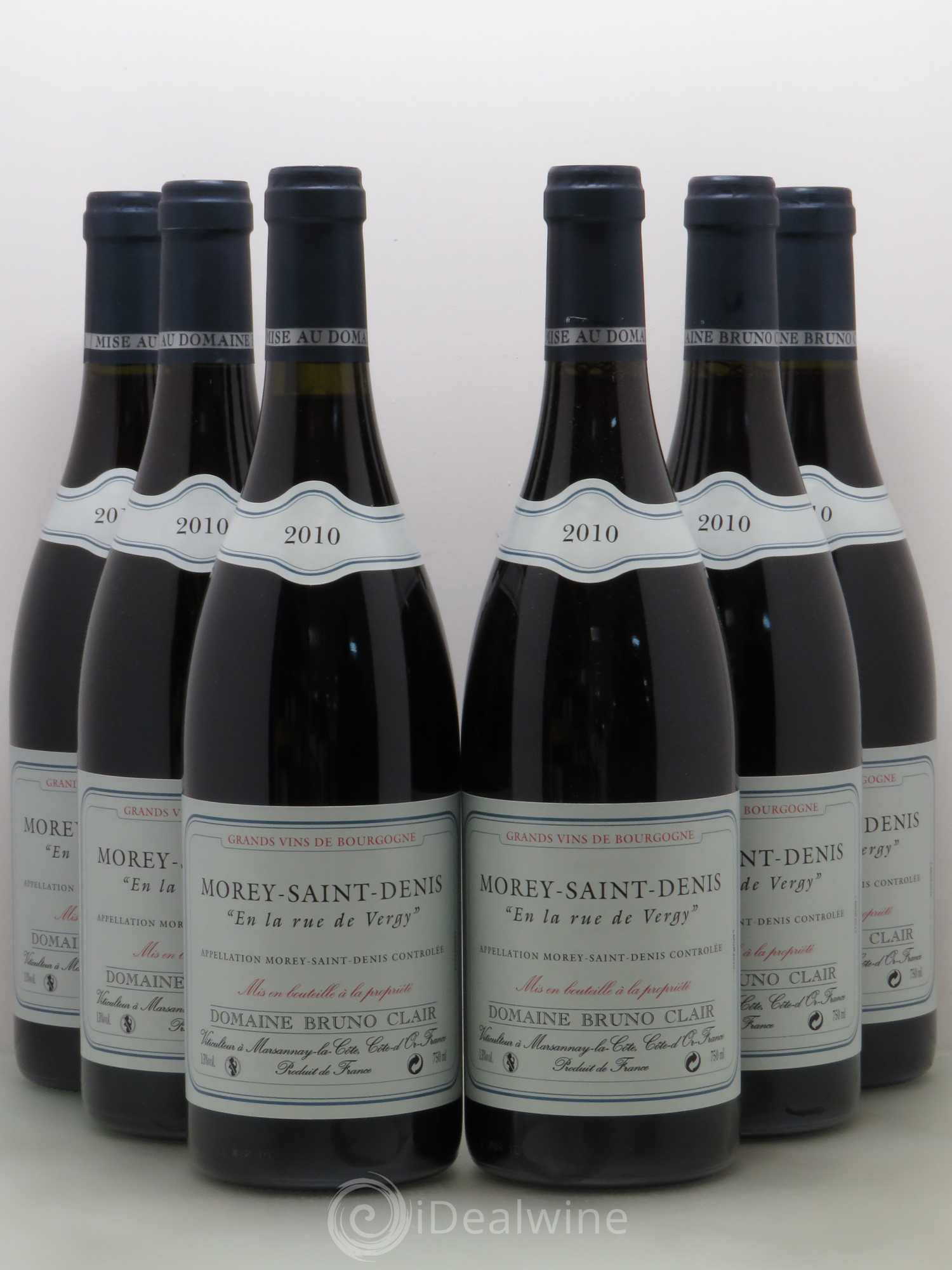 Morey-Saint-Denis En la Rue de Vergy Bruno Clair (Domaine) 2010 - Lot de 6 bouteilles - 0
