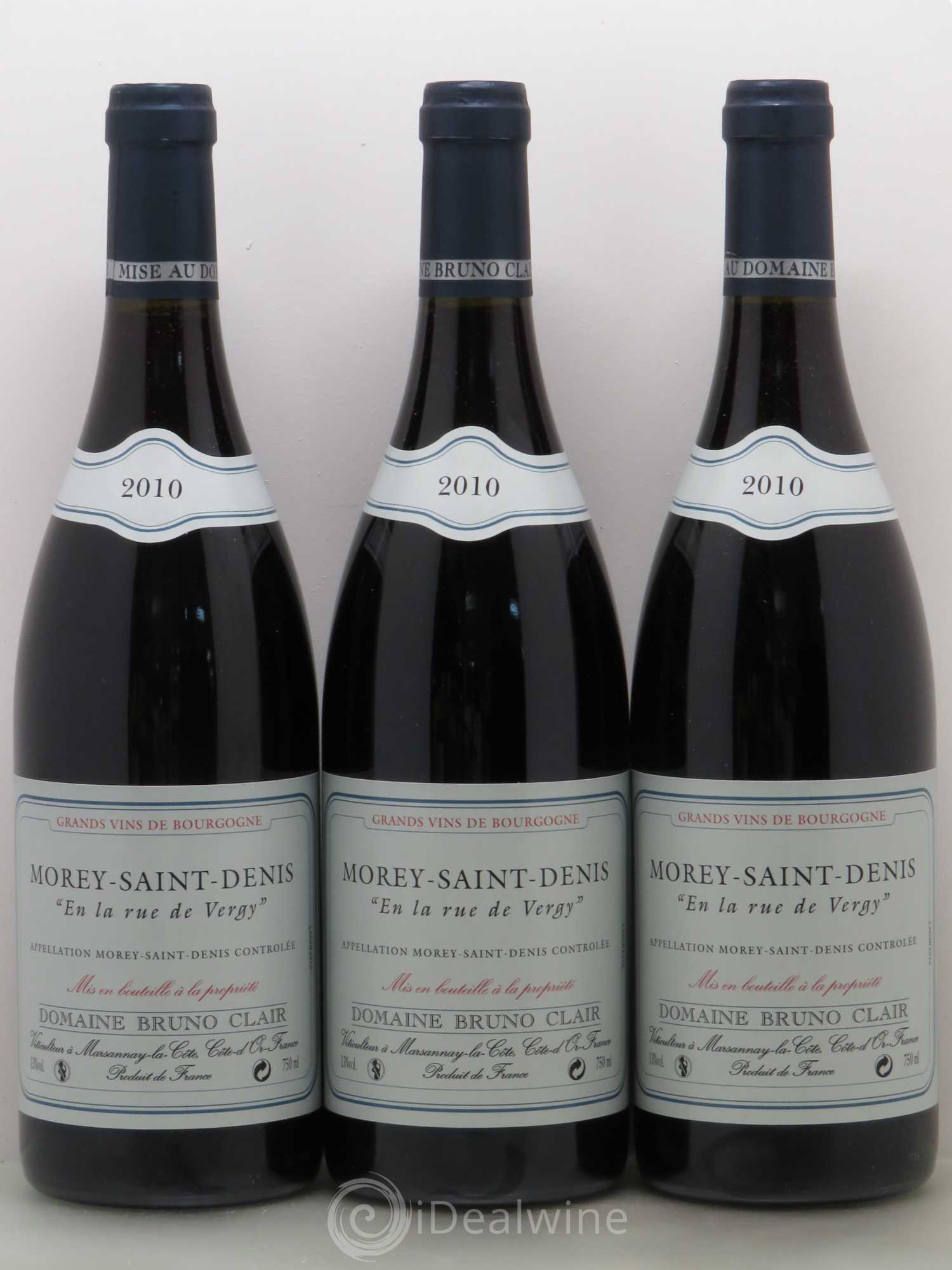 Morey-Saint-Denis En la Rue de Vergy Bruno Clair (Domaine) 2010 - Lot de 6 bouteilles - 1