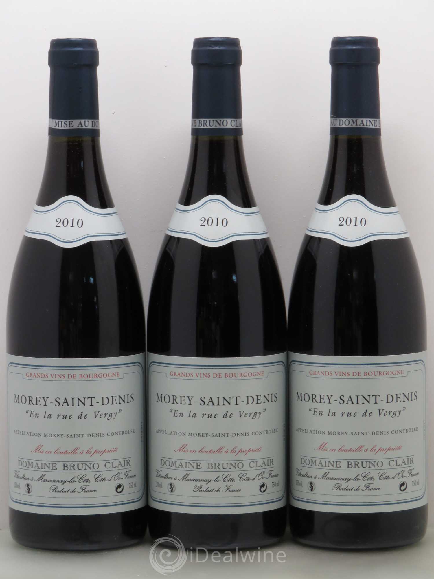 Morey-Saint-Denis En la Rue de Vergy Bruno Clair (Domaine) 2010 - Lot de 6 bouteilles - 2
