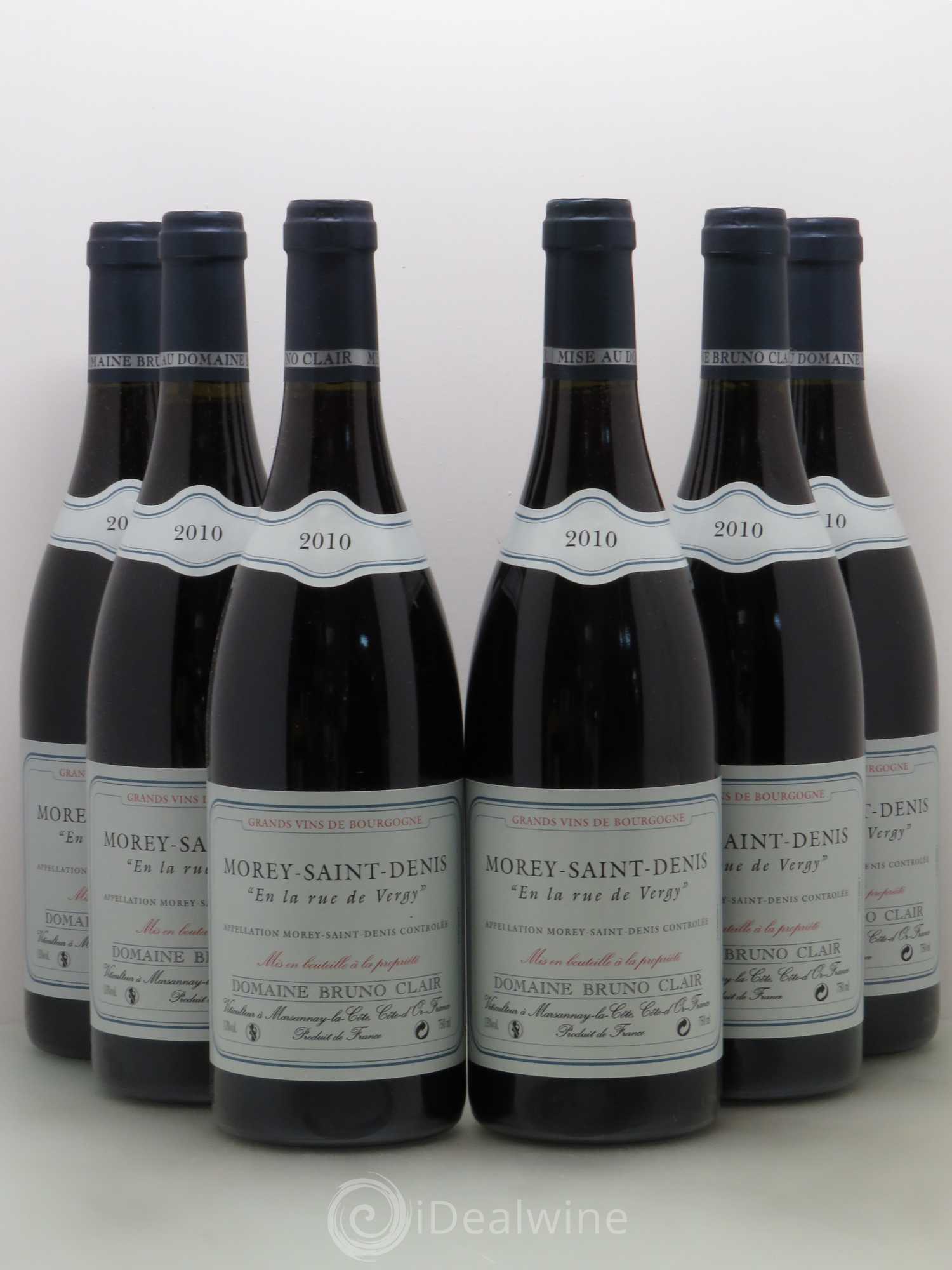 Morey-Saint-Denis En la Rue de Vergy Bruno Clair (Domaine) 2010 - Lot de 6 bouteilles - 0