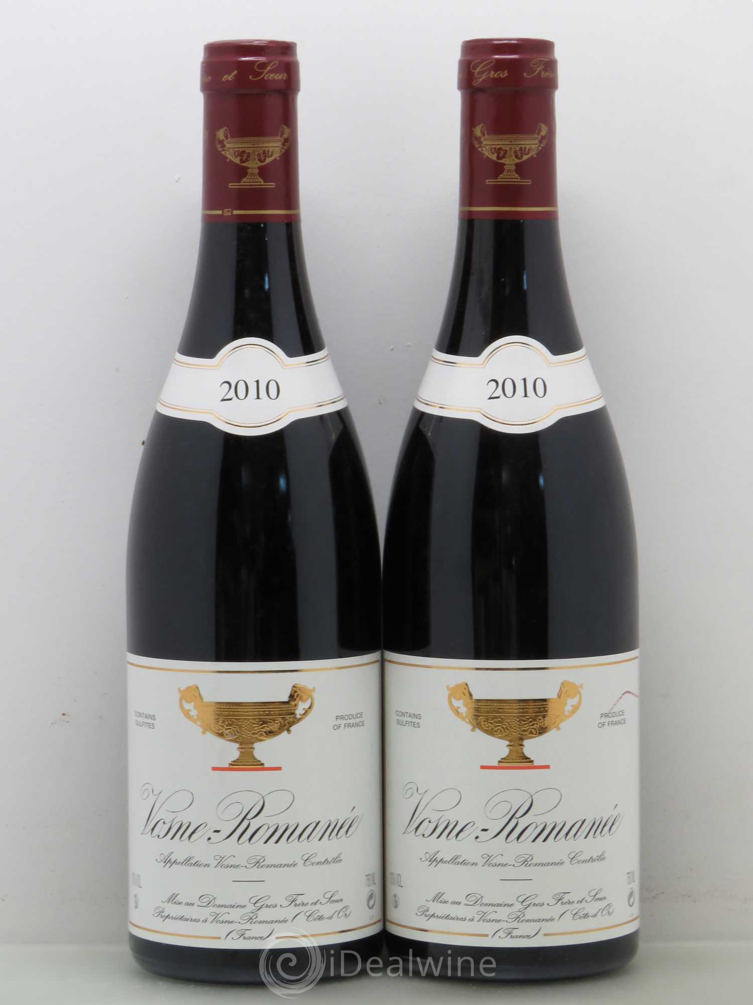 Vosne-Romanée A.Gros 2010 - Lot de 2 bouteilles - 0