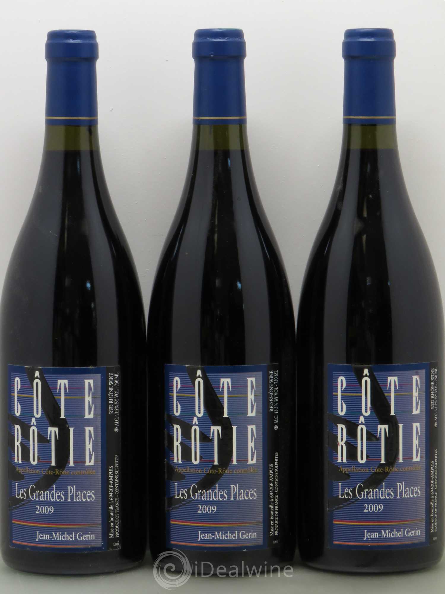 Côte-Rôtie Les Grandes Places Jean-Michel Gerin 2009 - Lot de 3 bouteilles - 0