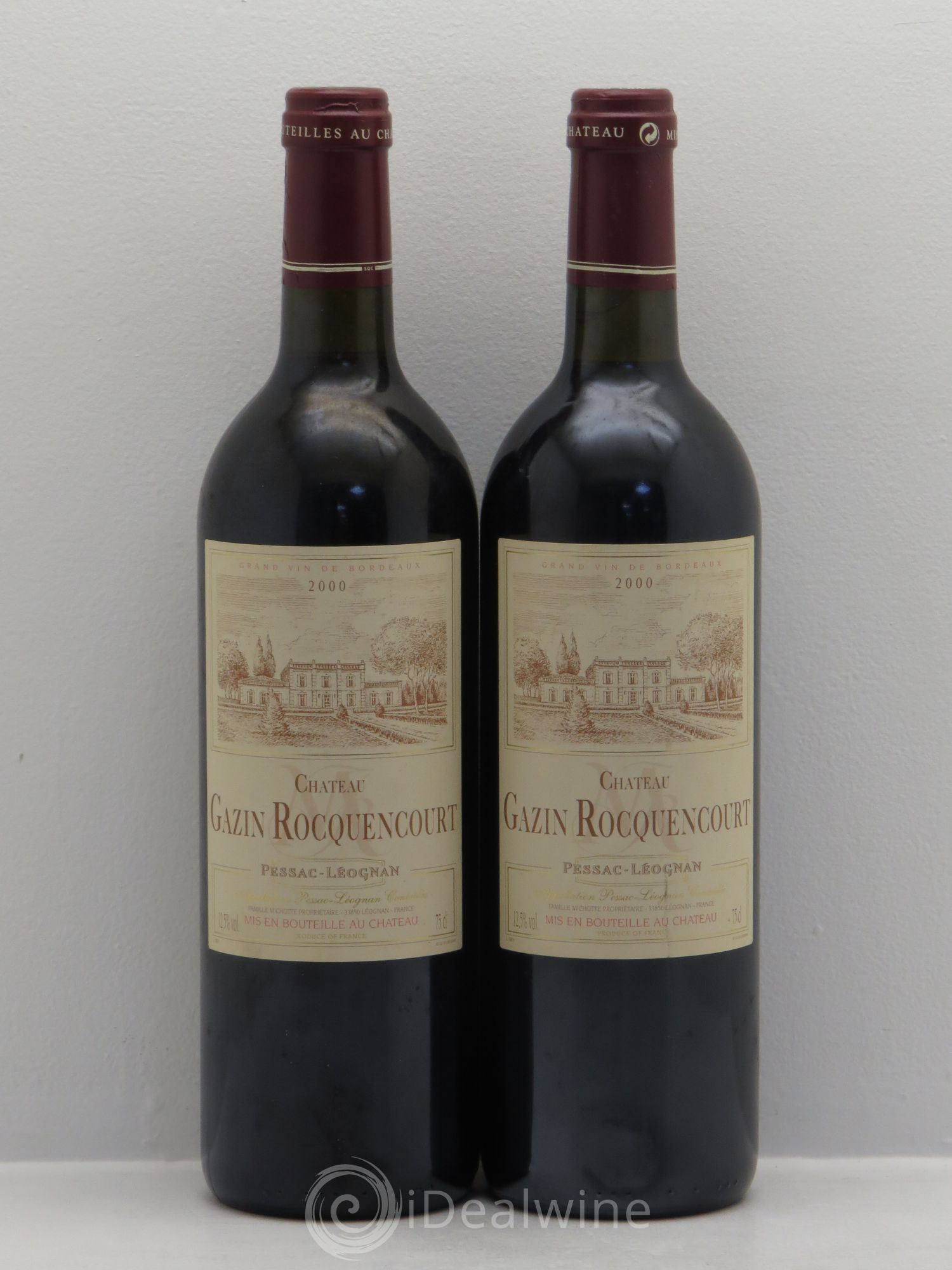 Pessac-Léognan Château Gazin Rocquencourt 2000 - Lot de 2 bouteilles - 0