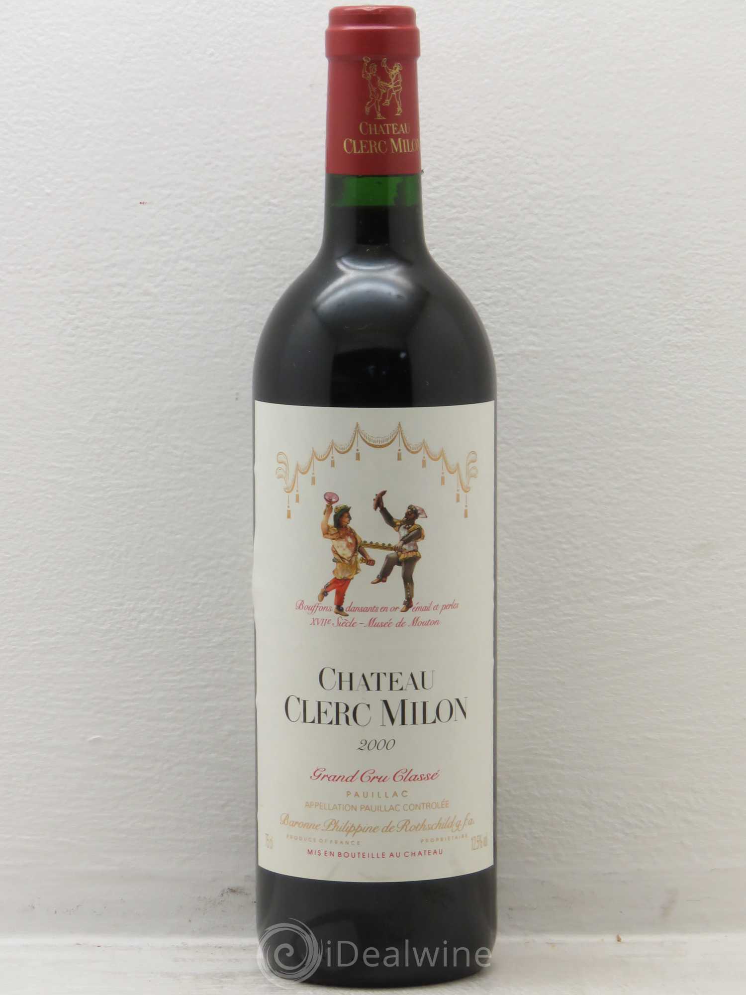 Château Clerc Milon 5ème Grand Cru Classé 2000 - Lot de 1 bouteille - 0