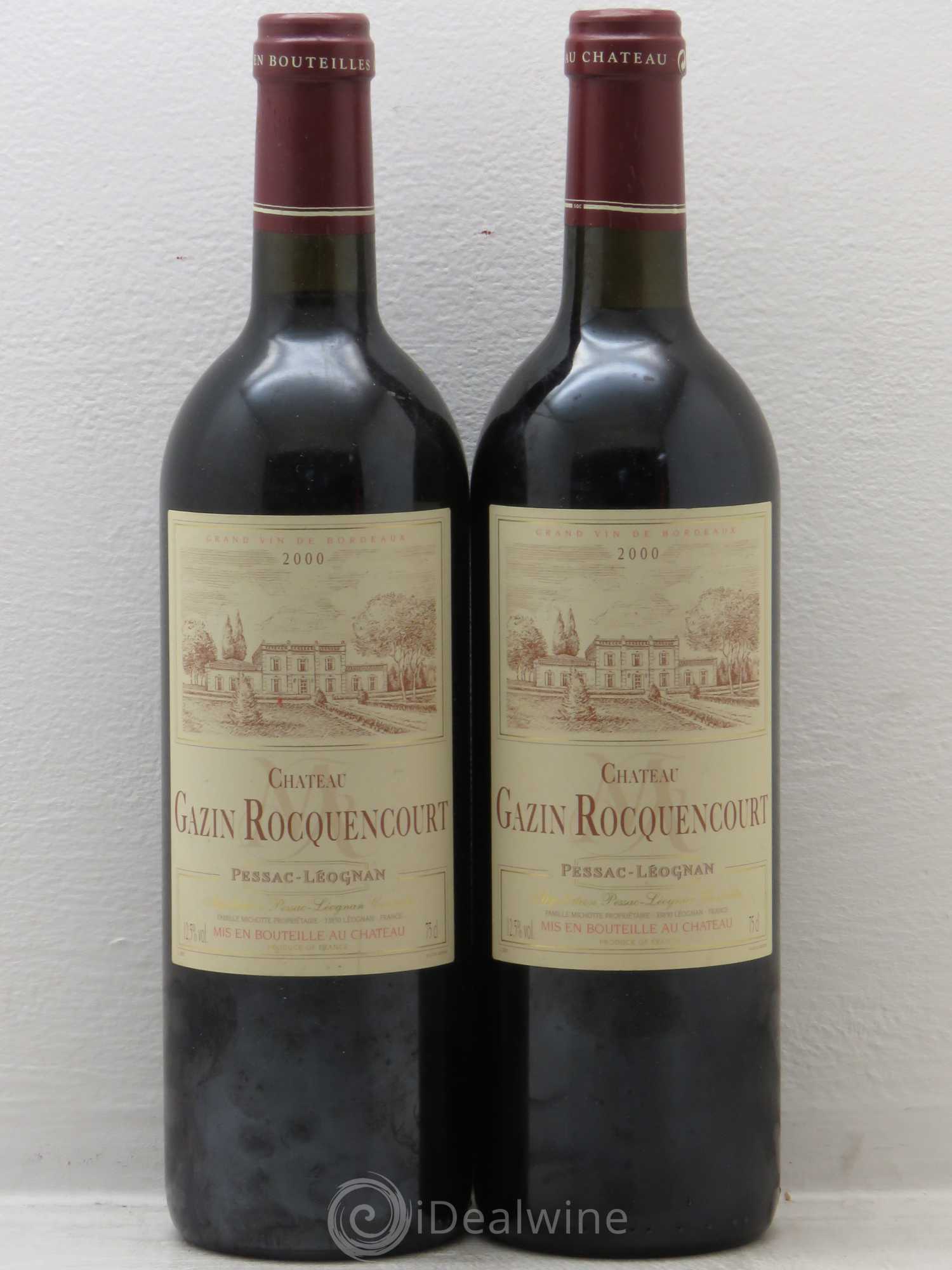 Bordeaux Gazin Rocquencourt 2000 - Posten von 2 Flaschen - 0