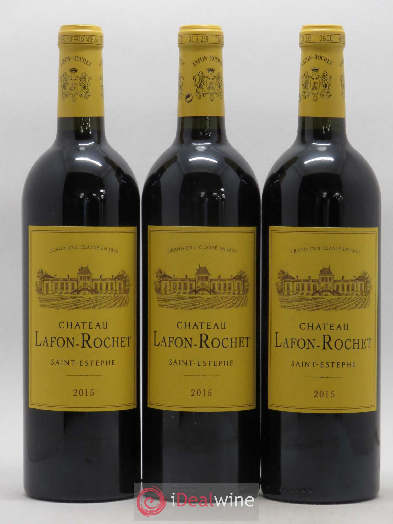 Château Lafon Rochet 4ème Grand Cru Classé 2015 - Lot de 3 bouteilles - 0