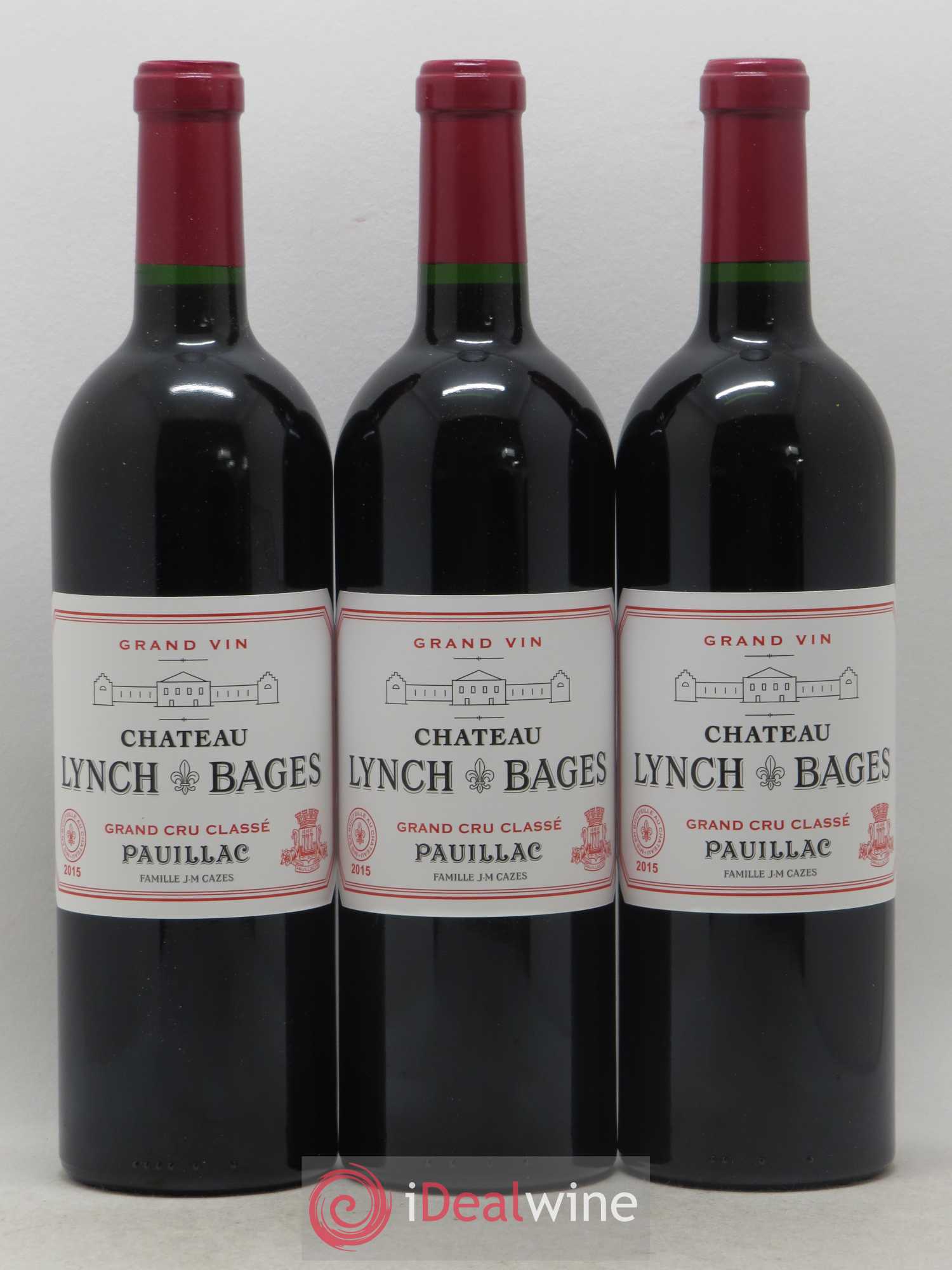Château Lynch Bages 5ème Grand Cru Classé 2015 - Lot de 3 bouteilles - 1
