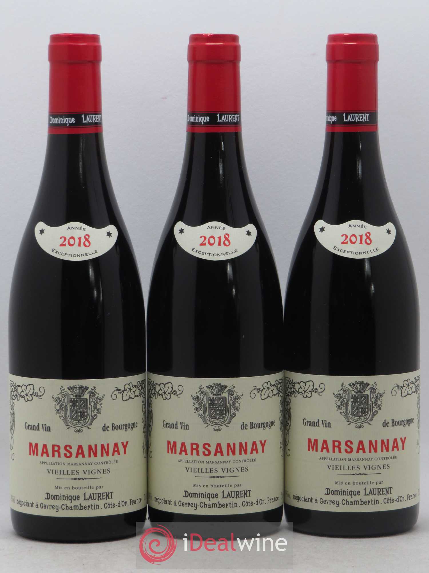 Marsannay Vieilles vignes Dominique Laurent 2018 - Lot de 3 bouteilles - 0