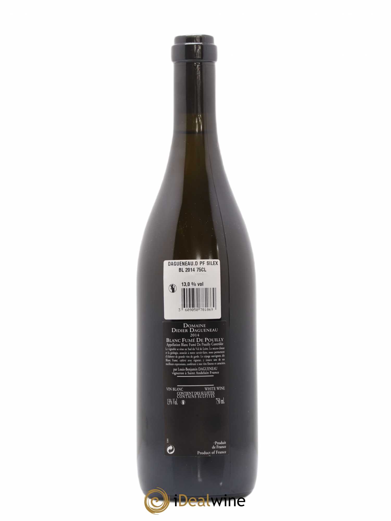 Vin de France (anciennement Pouilly-Fumé) Silex Dagueneau (Domaine Didier - Louis-Benjamin) 2014 - Lot de 1 bouteille - 1