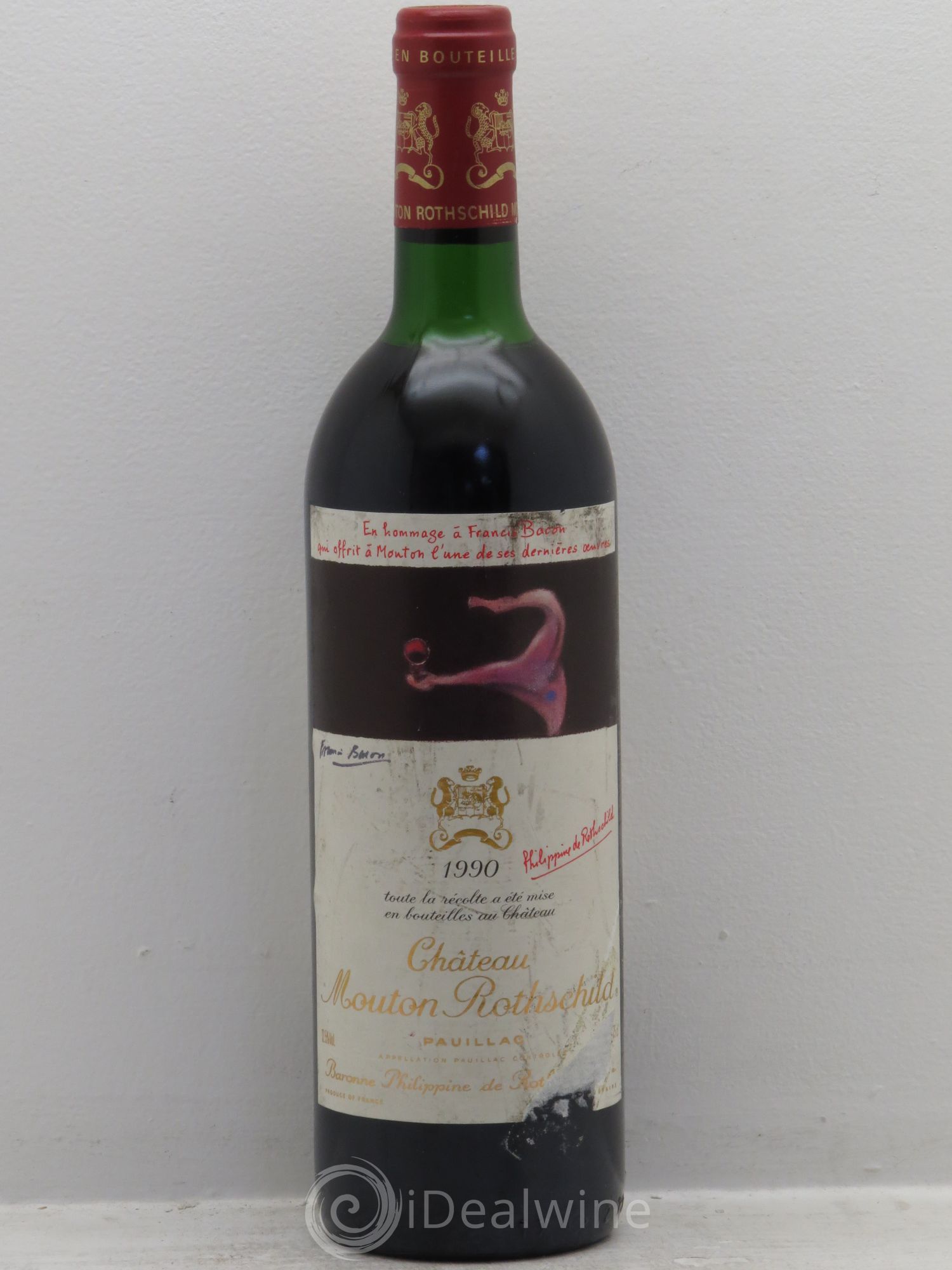 Château Mouton Rothschild 1er Grand Cru Classé 1990 - Lot de 1 bouteille - 0