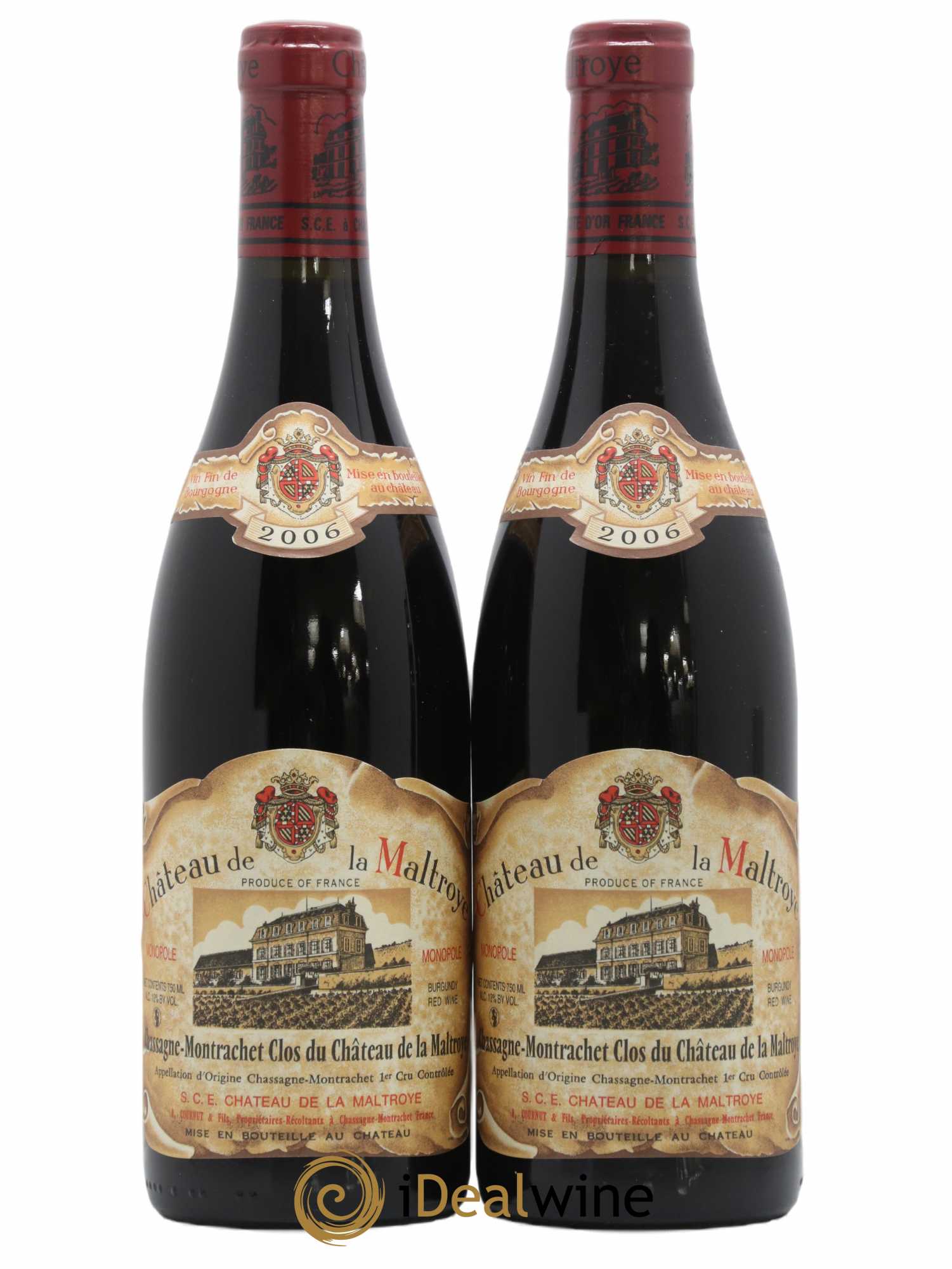 Chassagne-Montrachet 1er Cru Clos du Château de la Maltroye Château de la Maltroye 2006 - Lot de 2 bouteilles - 0