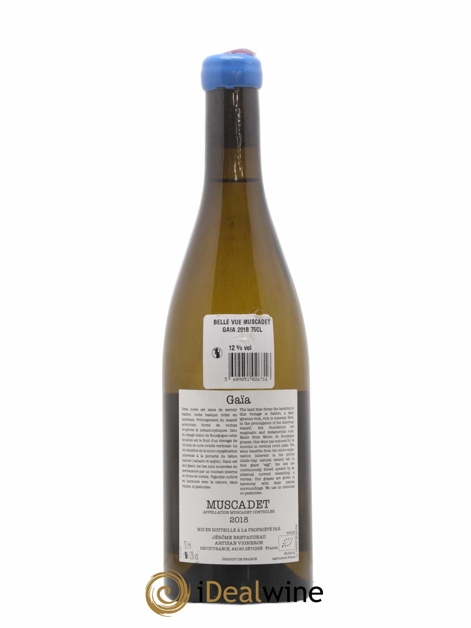 Muscadet-Sèvre-et-Maine Gaia Jérôme Bretaudeau - Domaine de Bellevue 2018 - Lot de 1 bouteille - 1
