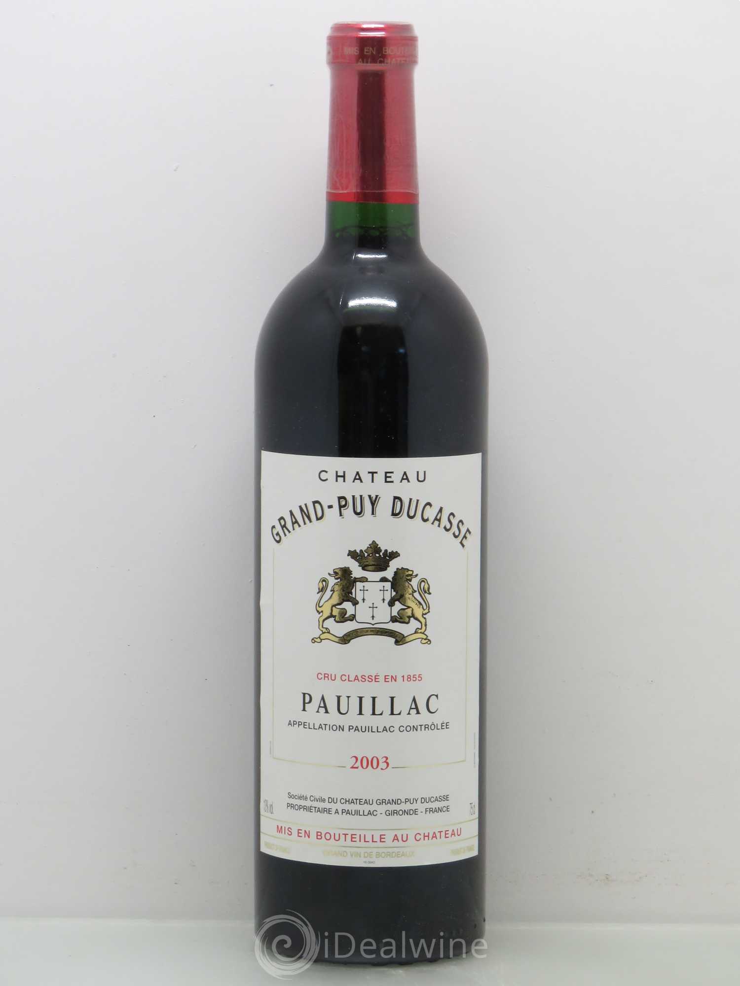 Château Grand Puy Ducasse 5ème Grand Cru Classé 2003 - Lot de 1 bouteille - 0