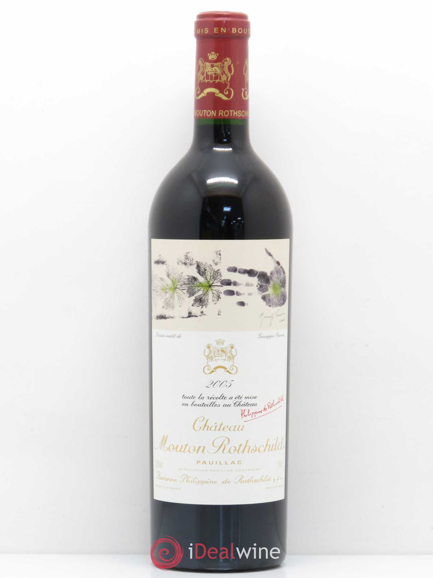 Château Mouton Rothschild 1er Grand Cru Classé 2005 - Lot de 1 bouteille - 0
