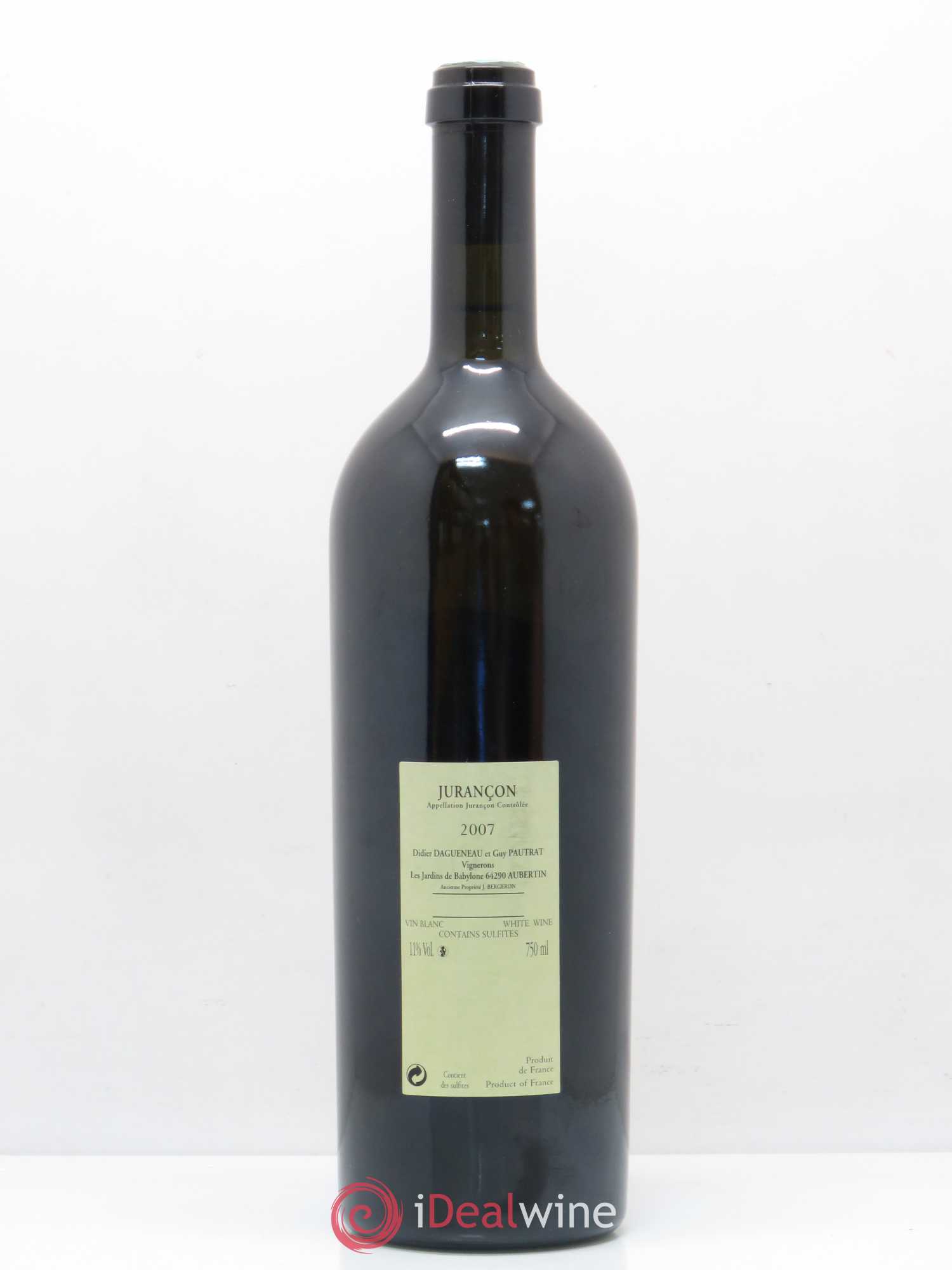 Jurançon Cuvée Ravaillac Les Jardins de Babylone Didier Dagueneau 2007 - Lotto di 1 bottiglia - 1